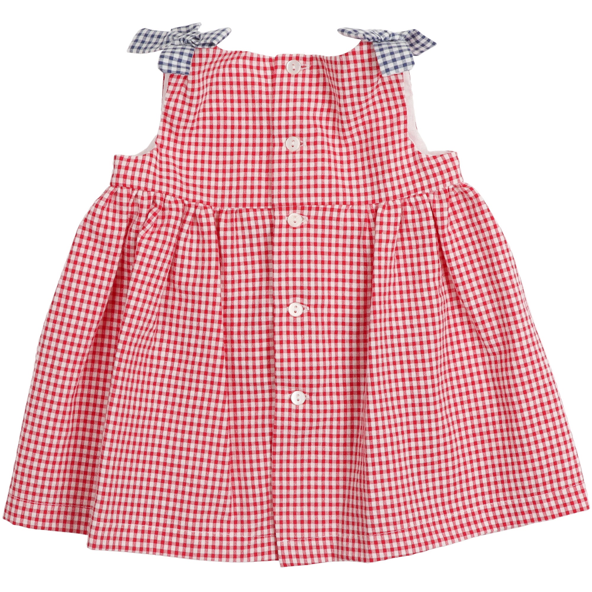 Abito Bambina Vichy Rosso