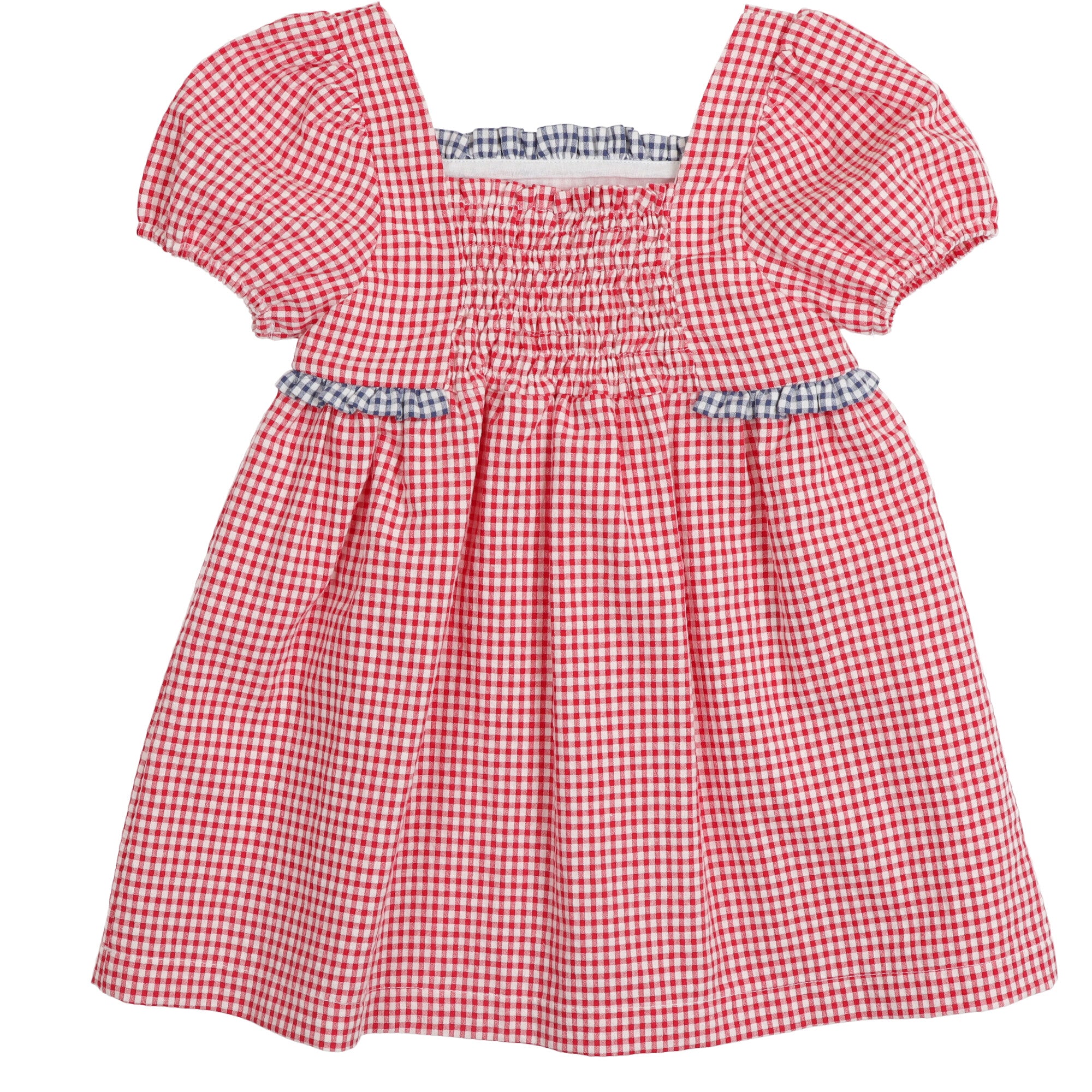 Abito Bambina Vichy Rosso