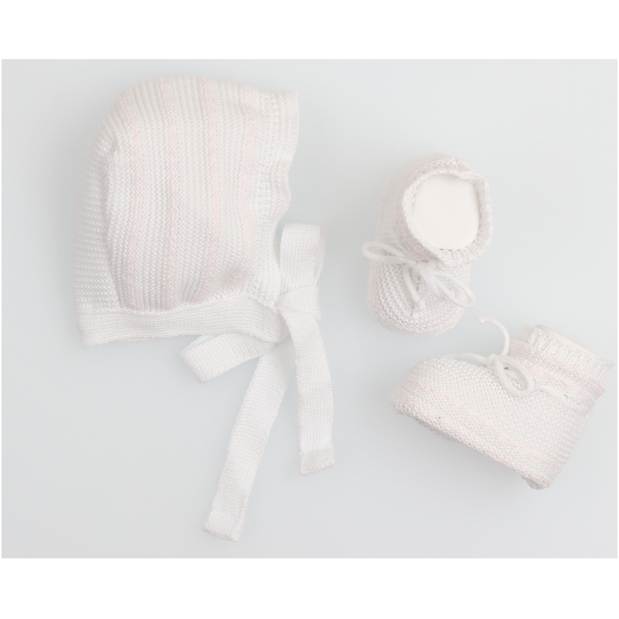 Cuffietta e Pantofole Cotone Rosa