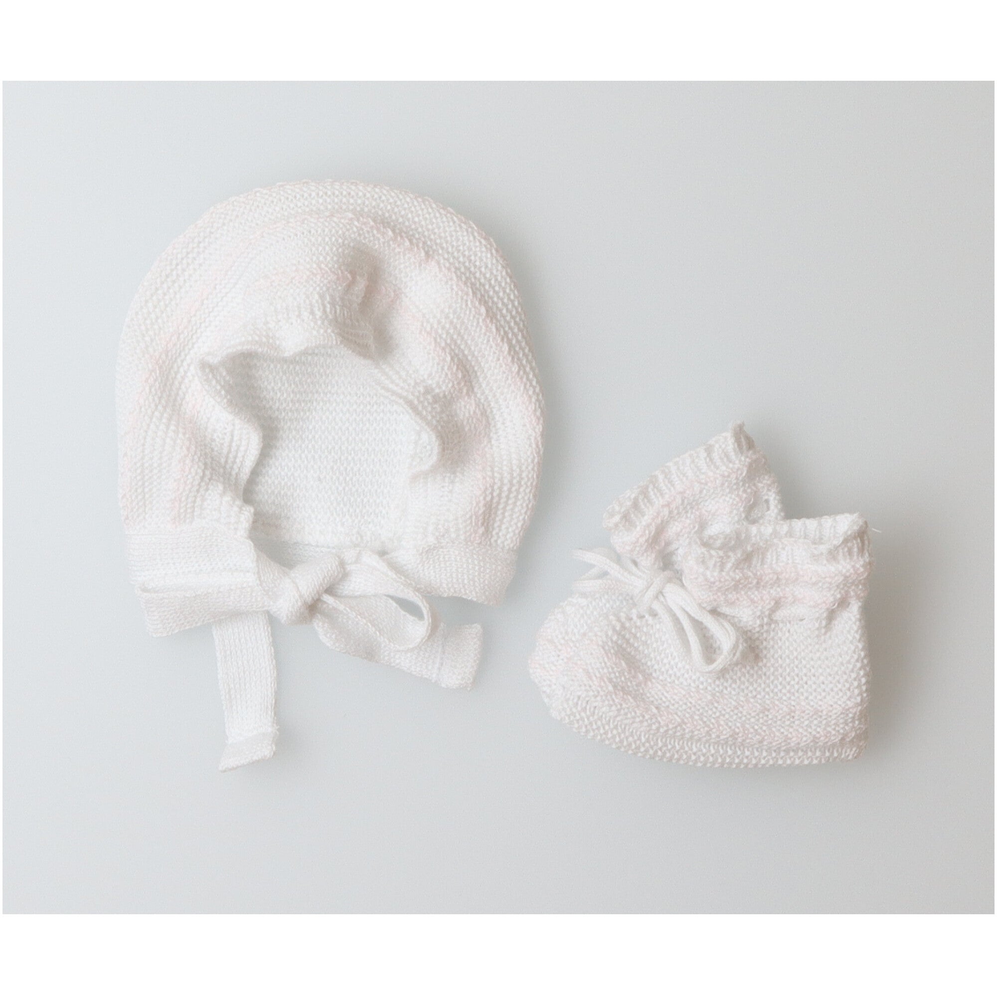 Cuffietta e Pantofole Cotone Rosa