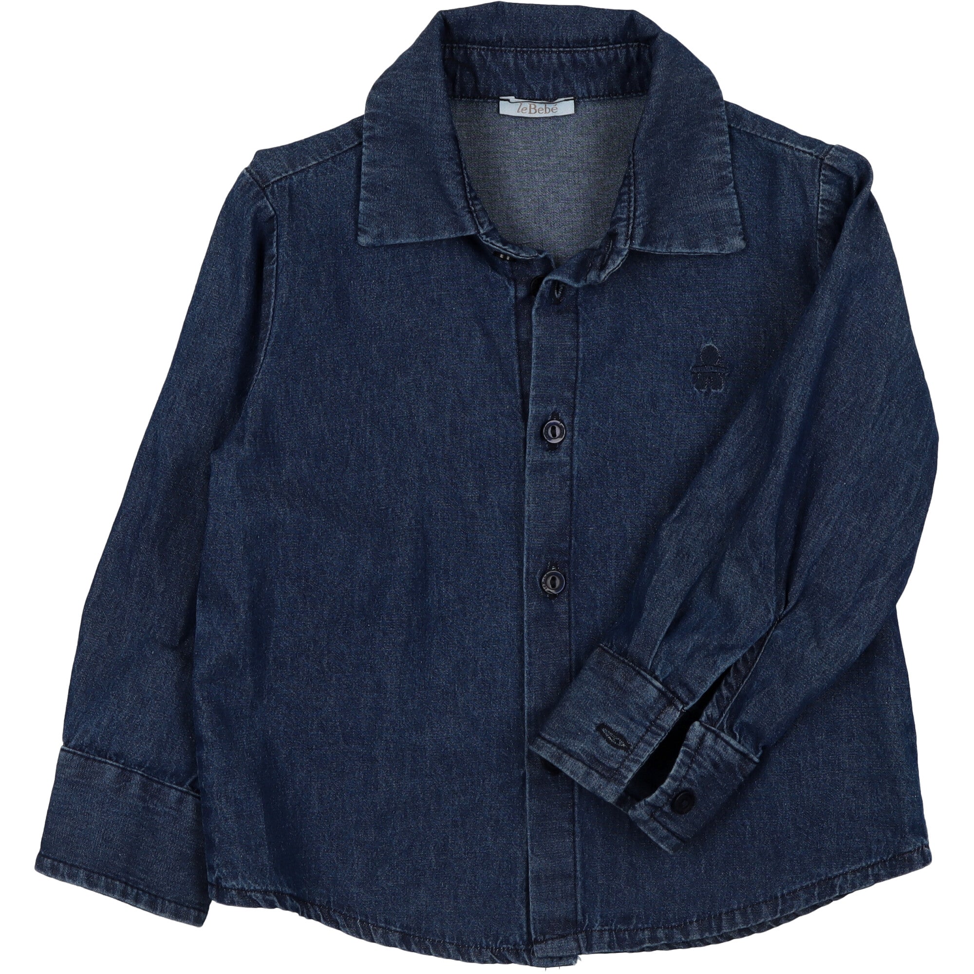 camicia-per-bimbo-in-cotone-effetto-jeans-manica-lunga