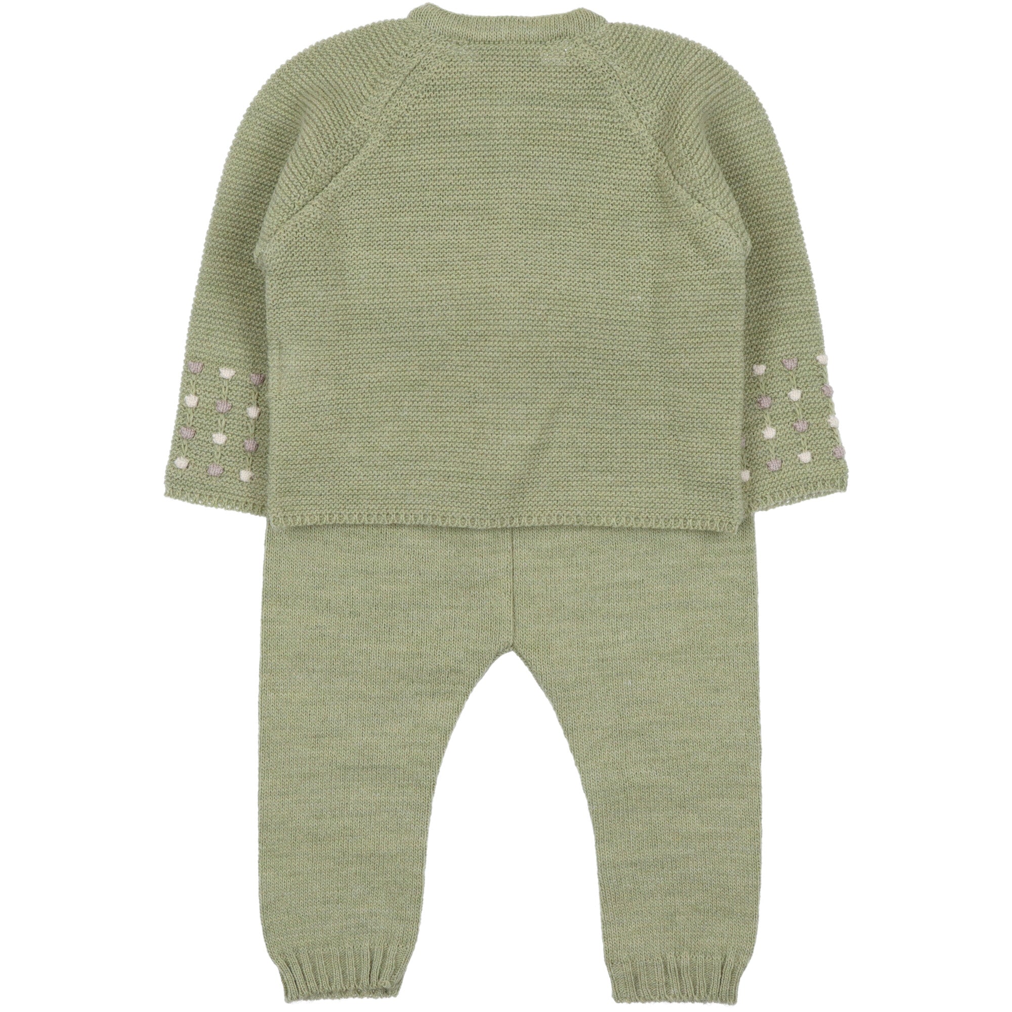 cardigan-e-pantaloni-in-lana-colore-verde