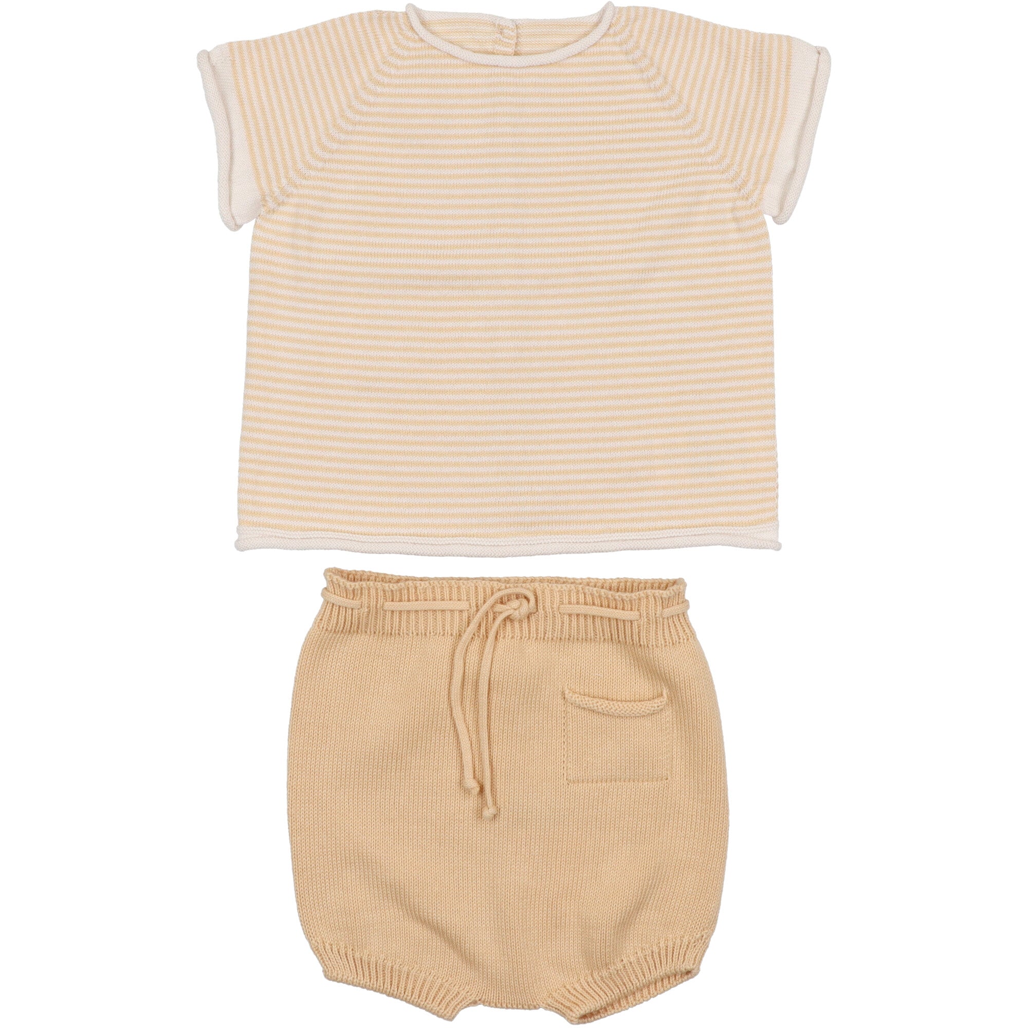 completo-in-maglia-e-short-in-filo-di-cotone-colore-giallo-per-neonati