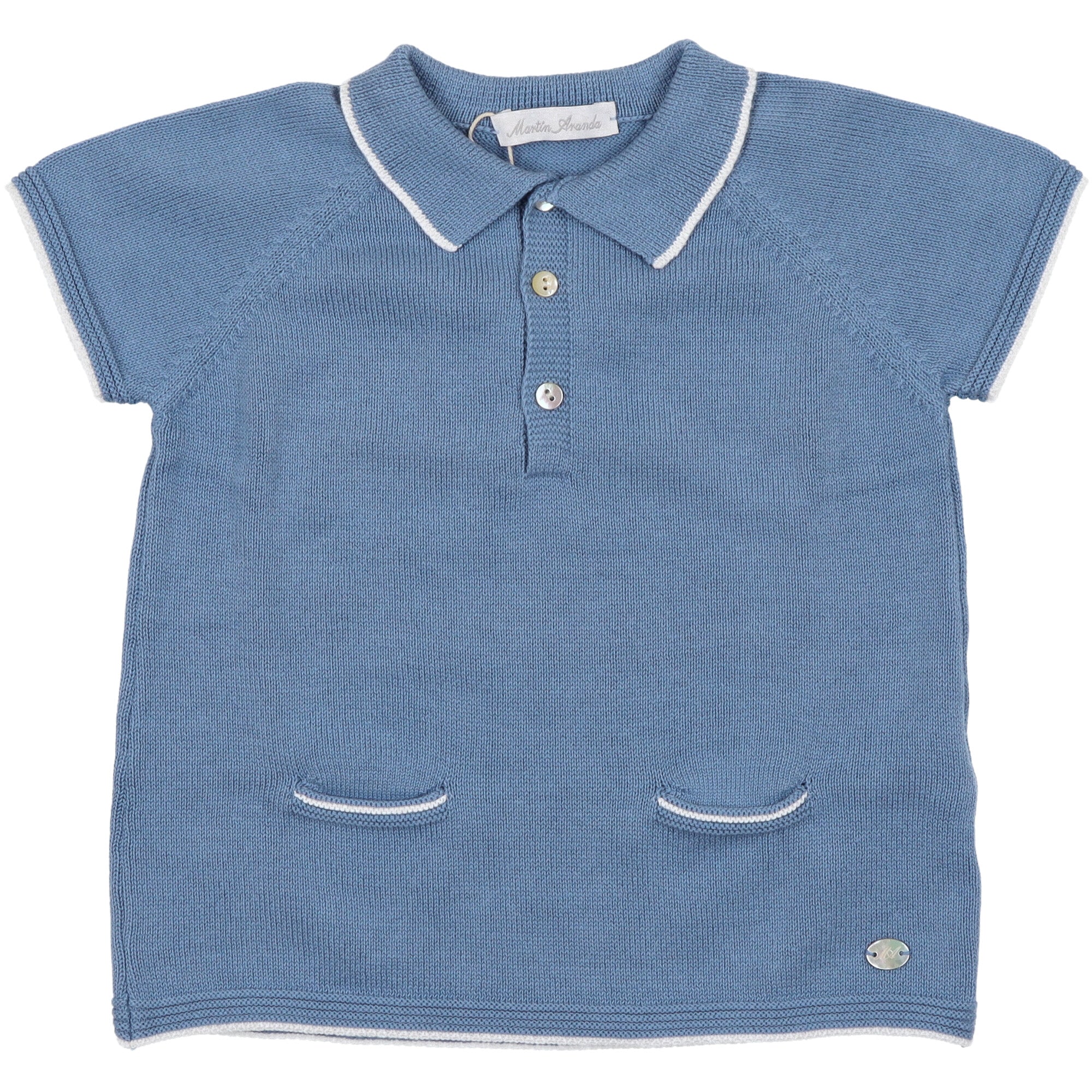 polo-per-maschio-in-filo-di-cotone-colore-blu