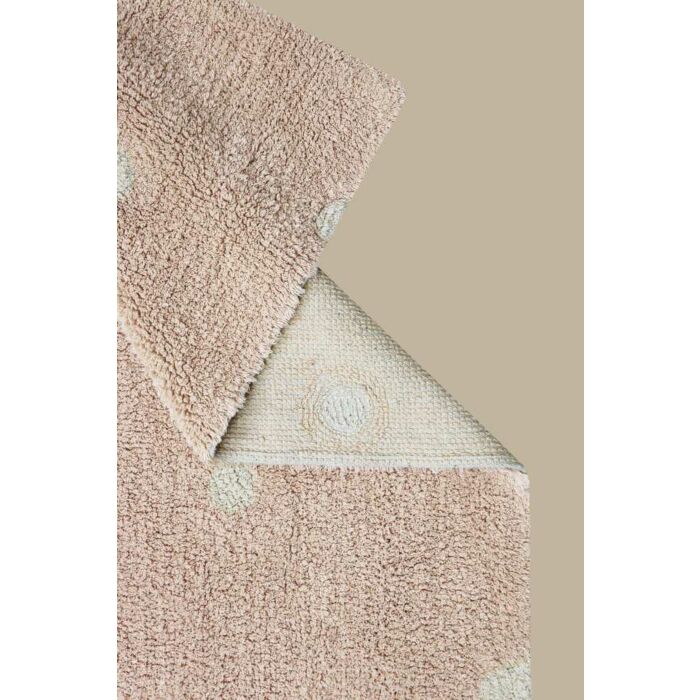 tappeto-in-fibra-naturale-cotone-colore-rosa-a-pois-bianc