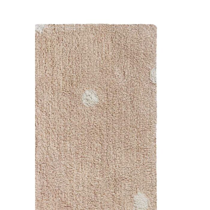 tappeto-in-fibra-naturale-cotone-colore-rosa-a-pois-bianc