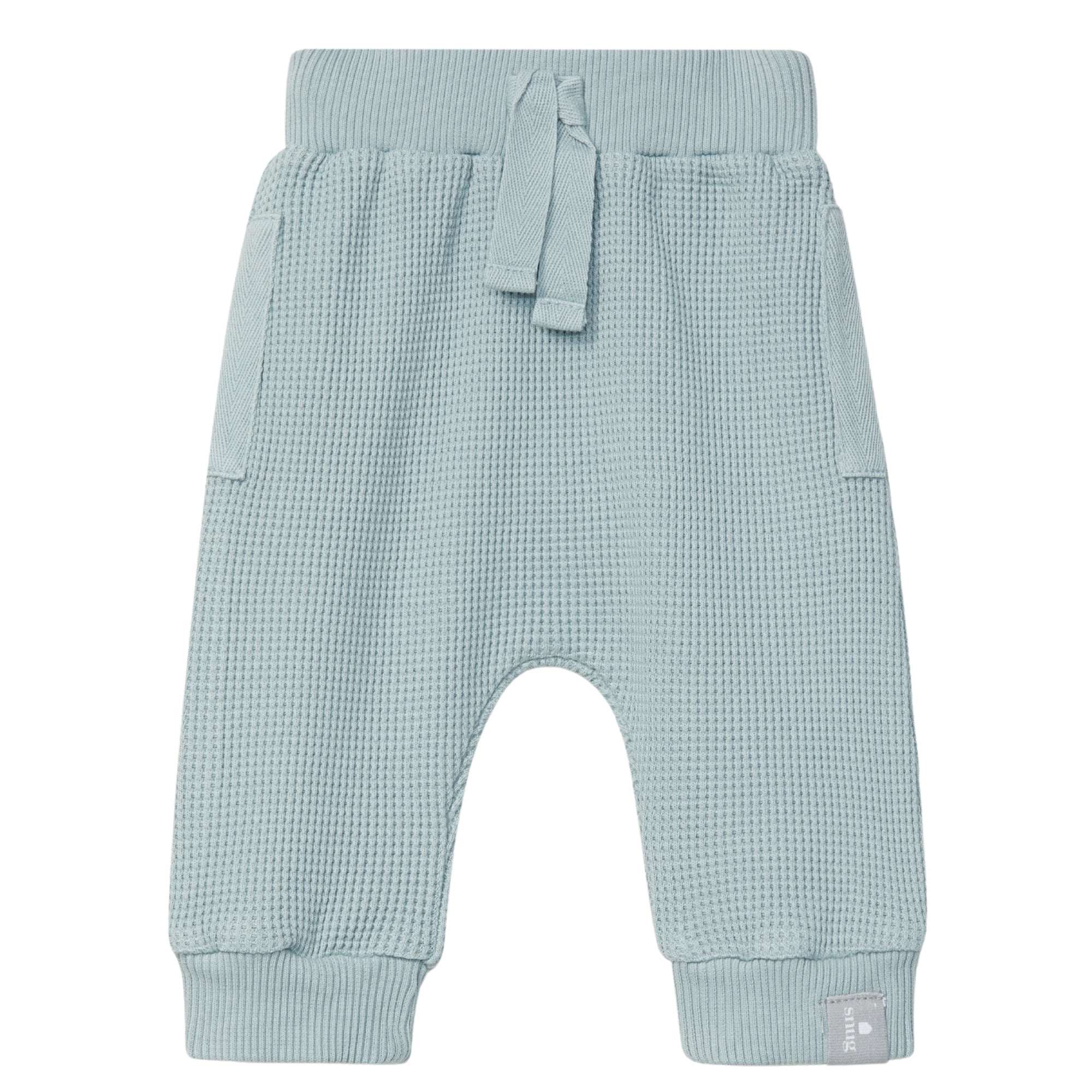 pantalone-sportivo-colore-verde-in-waffle-cotone-organico-per-bambino