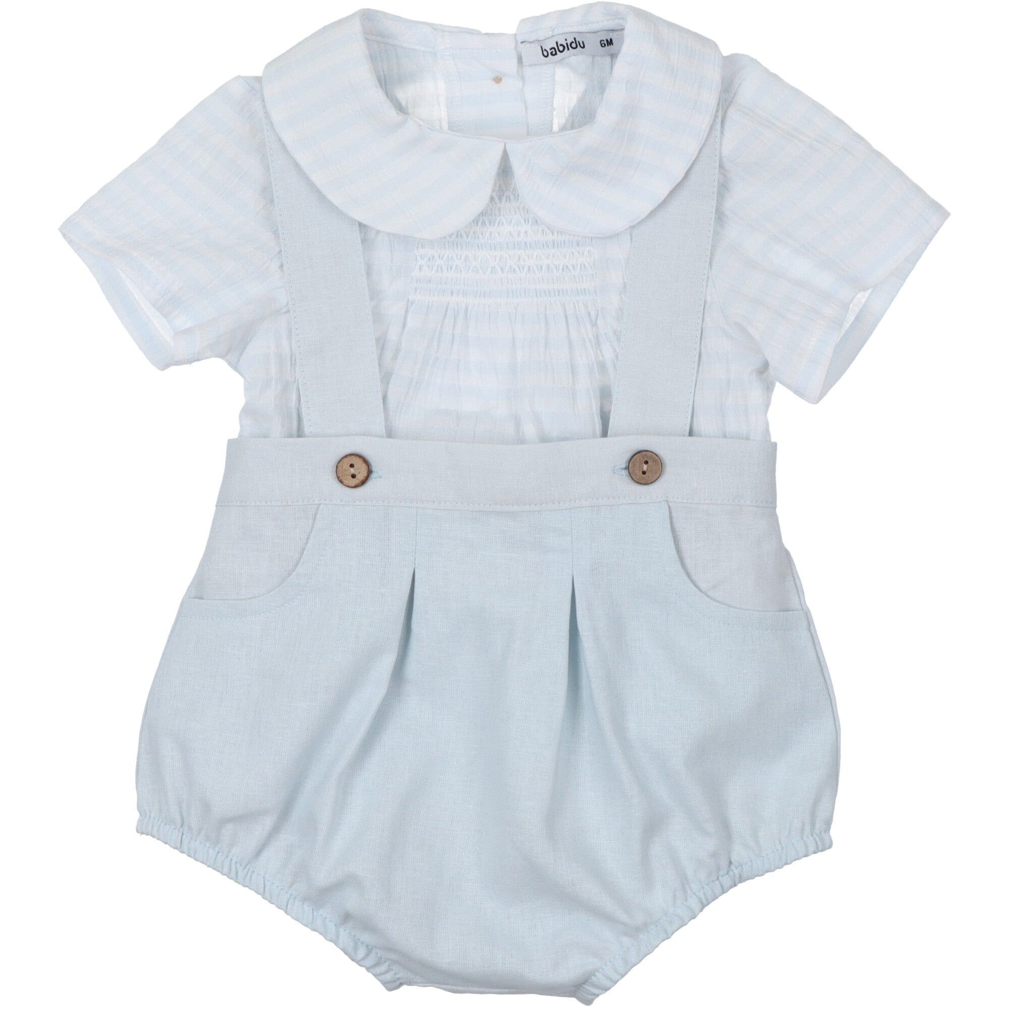 salopette-corta-e-camicetta-in-mussola-colore-azzurro-per-bambino-abbigliamento-estivo