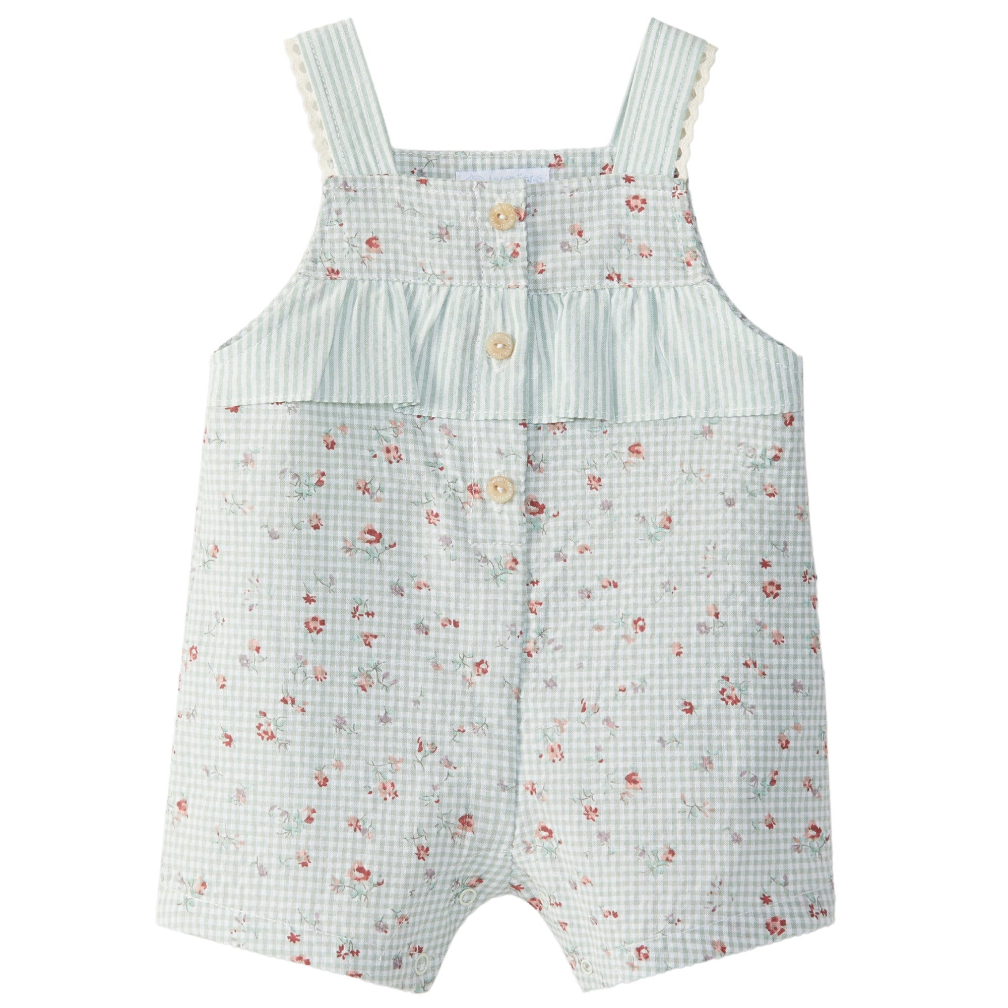 salopette-colore-verde-stampa-fiorellini-rossi-per-bambina