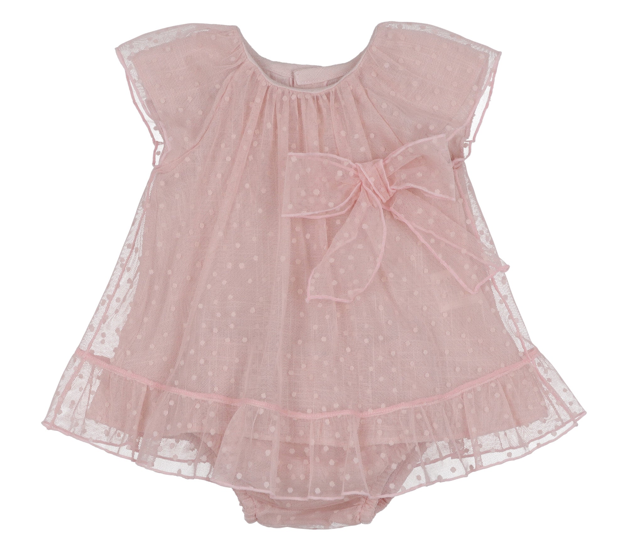vestito-in tulle-rosa-con-coulotte/3 mesi