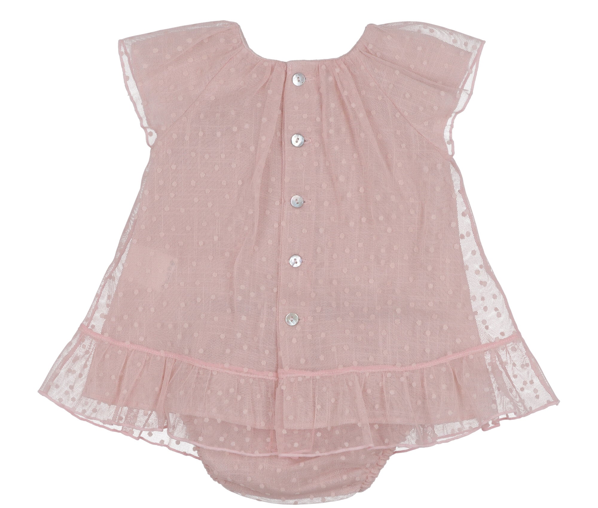 vestito-in tulle-rosa-con-coulotte/3 mesi