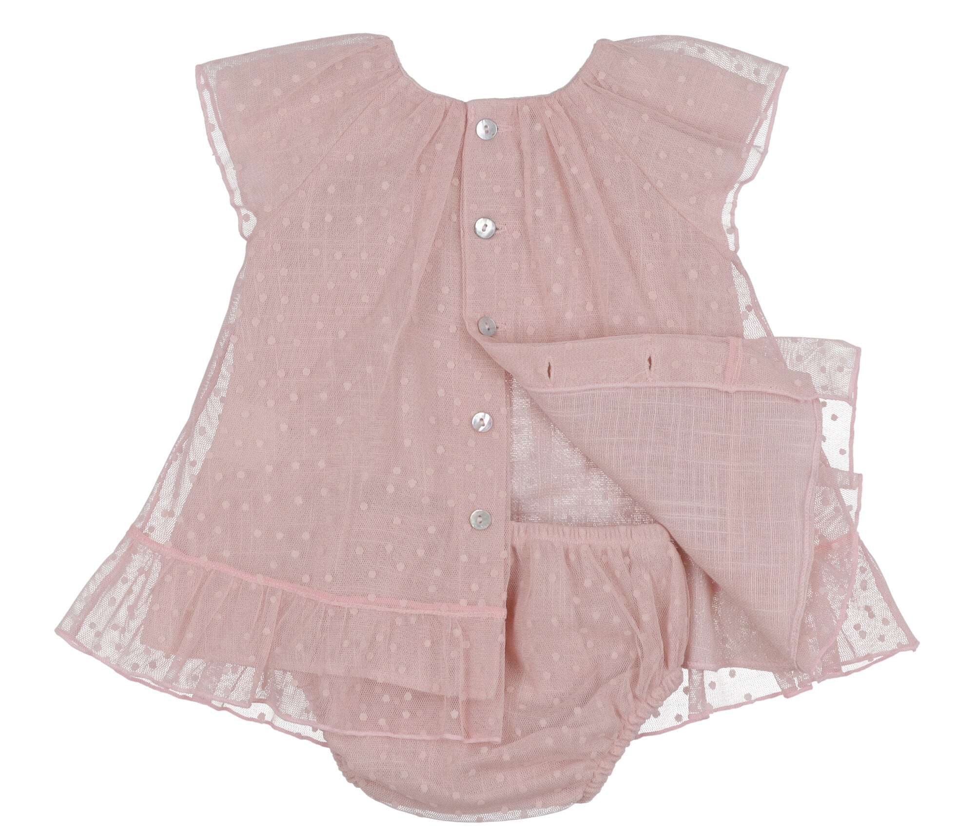 vestito-in tulle-rosa-con-coulotte/3 mesi