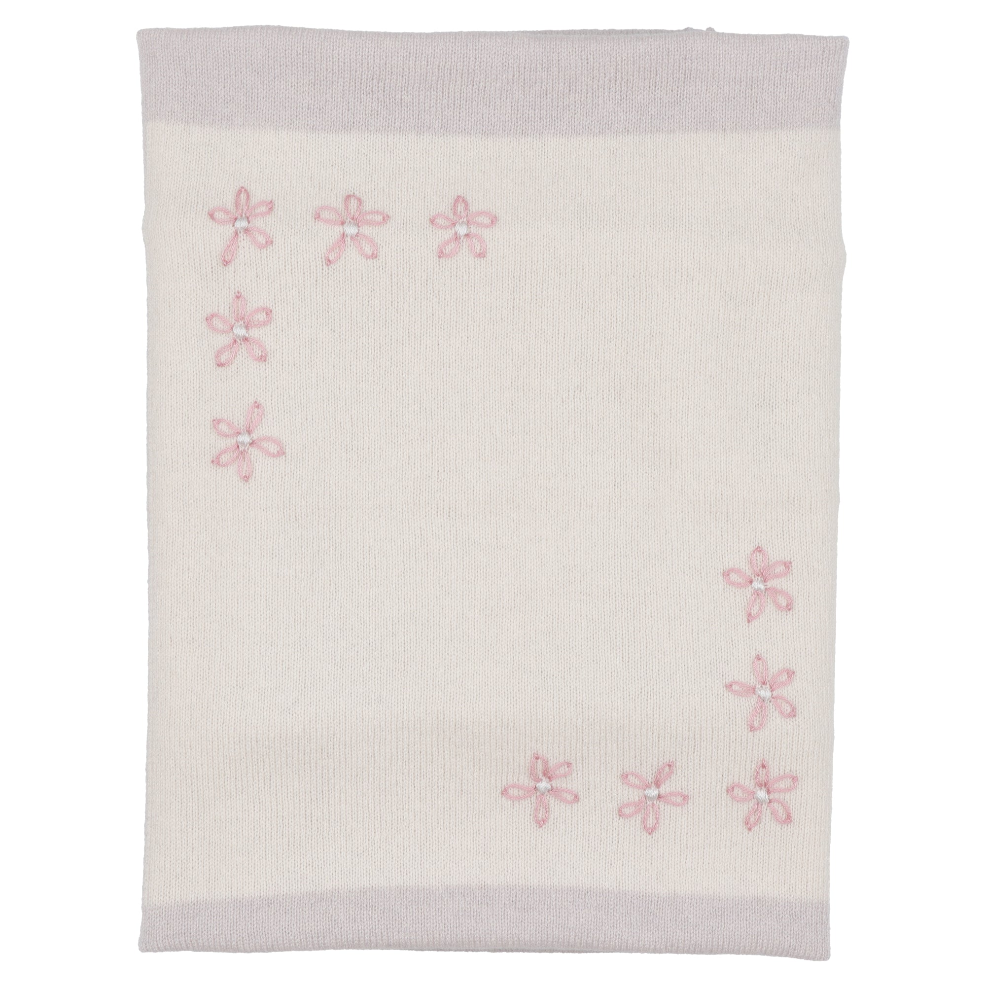 Copertina cashmere ricamata