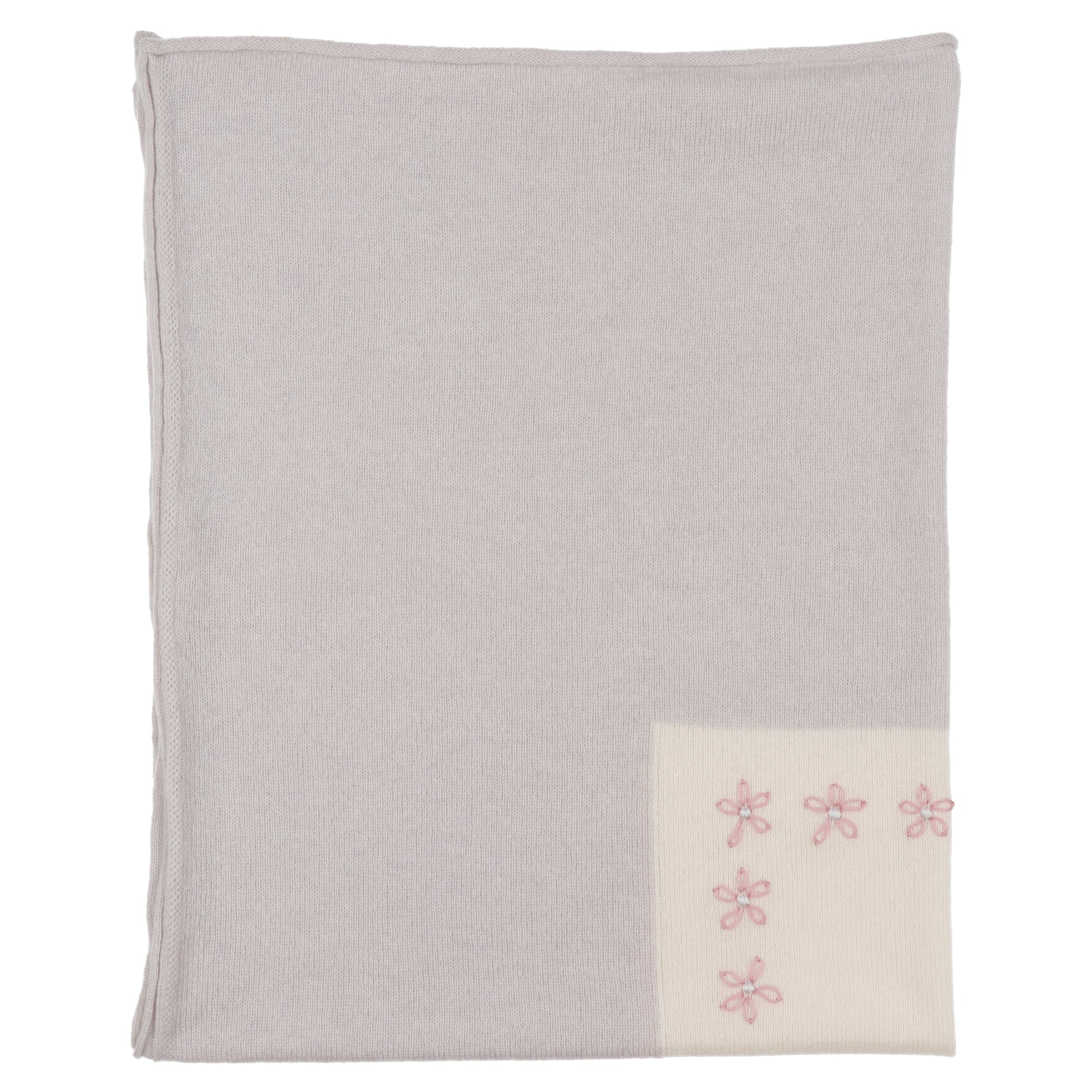 Copertina cashmere ricamata
