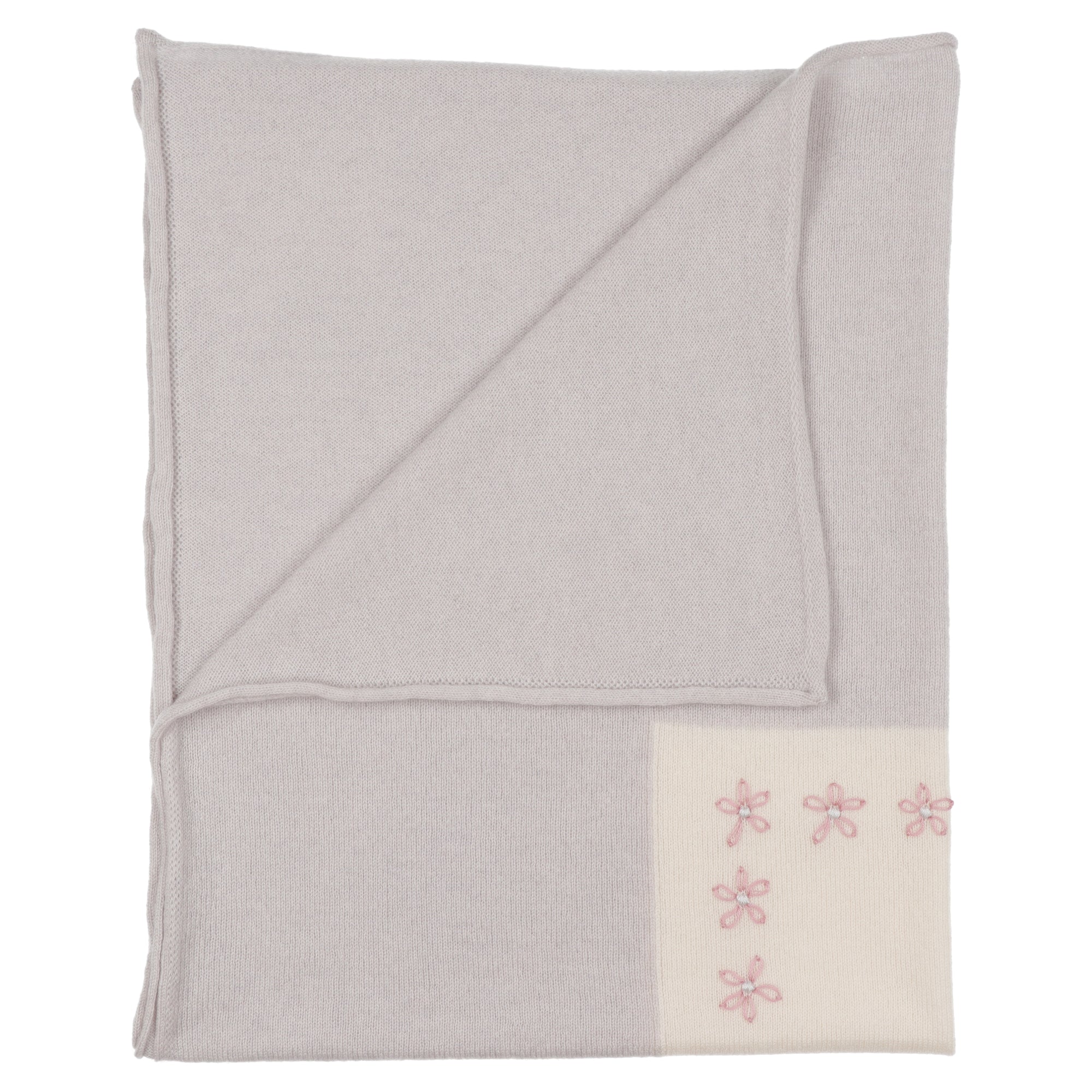 Copertina cashmere ricamata