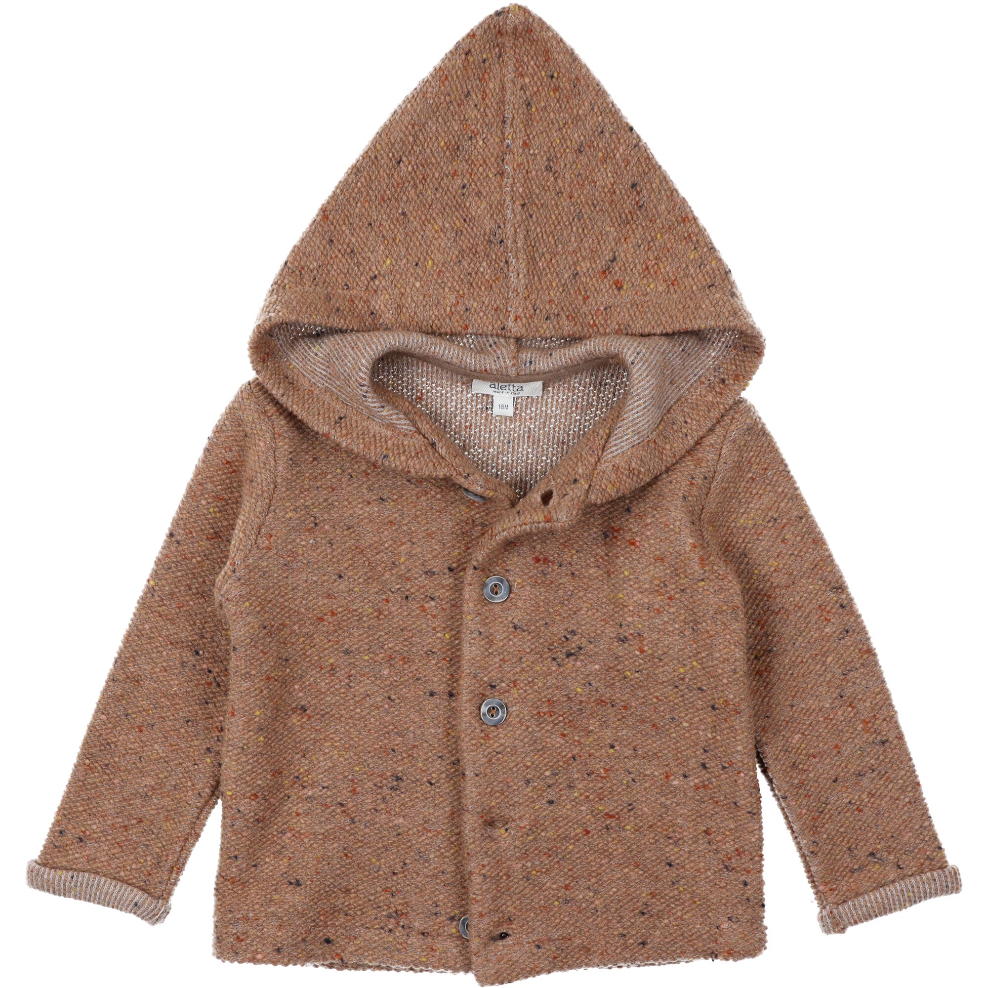 giacca-in-lana-chiusa-con-bottoni-e-cappuccio-colore-marrone