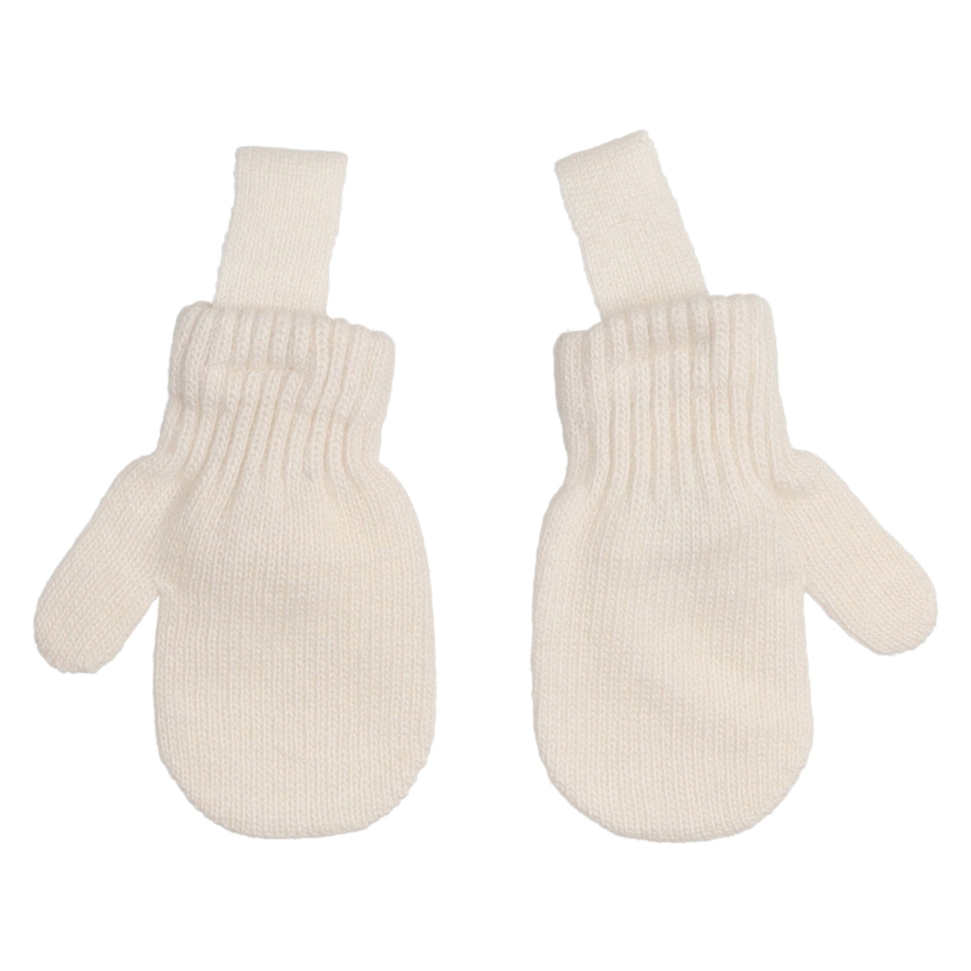 Muffole per bambini Tessuto tecnico idrorepellente color avorio con stelle Muffole per bambini Tessuto tecnico idrorepellente color avorio con stelle