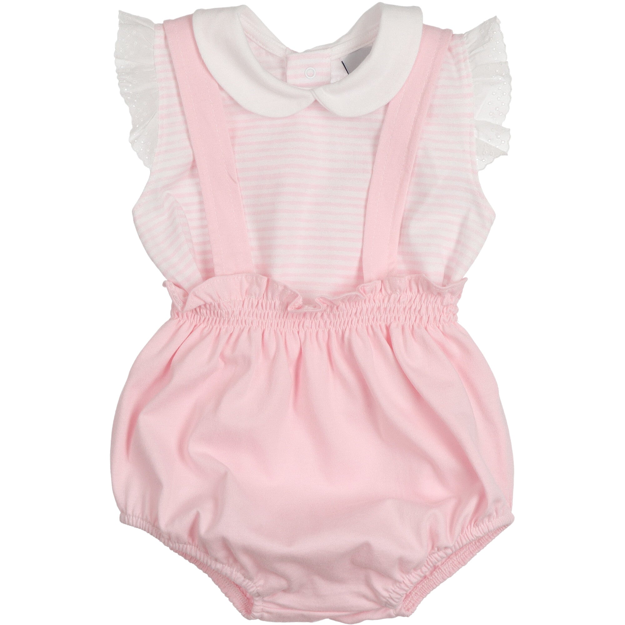 pantalone-corto-con-bretelle-e-maglia-colore-rosa
