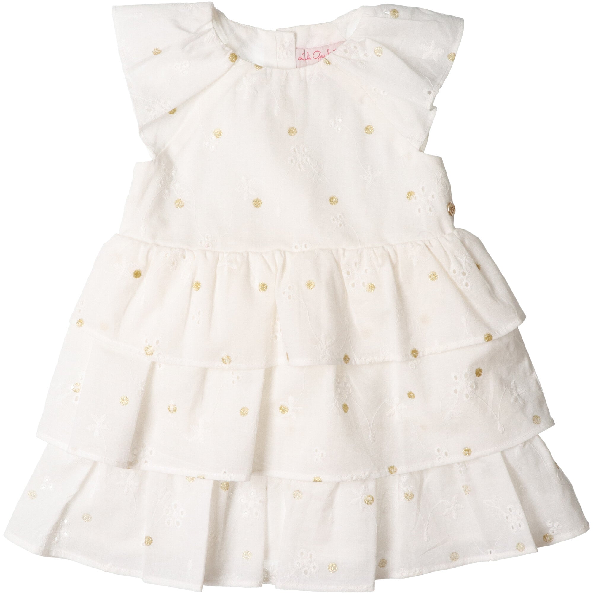 vestito-colore-bianco-in-cotone-con-pois-in-colore-oro