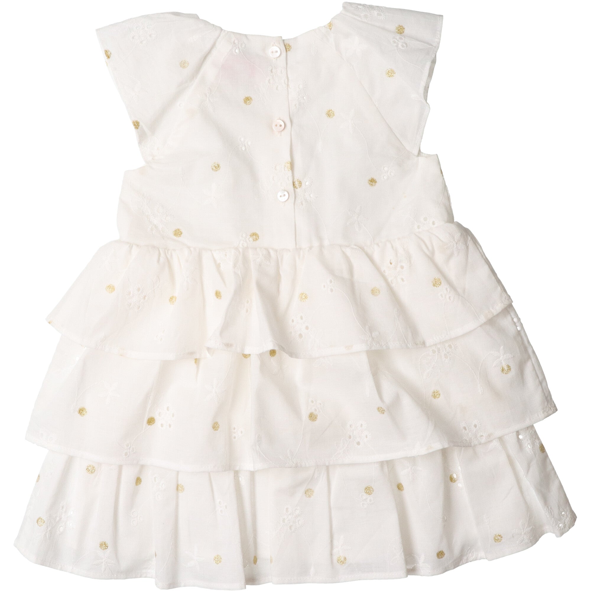 vestito-colore-bianco-in-cotone-con-pois-in-colore-oro