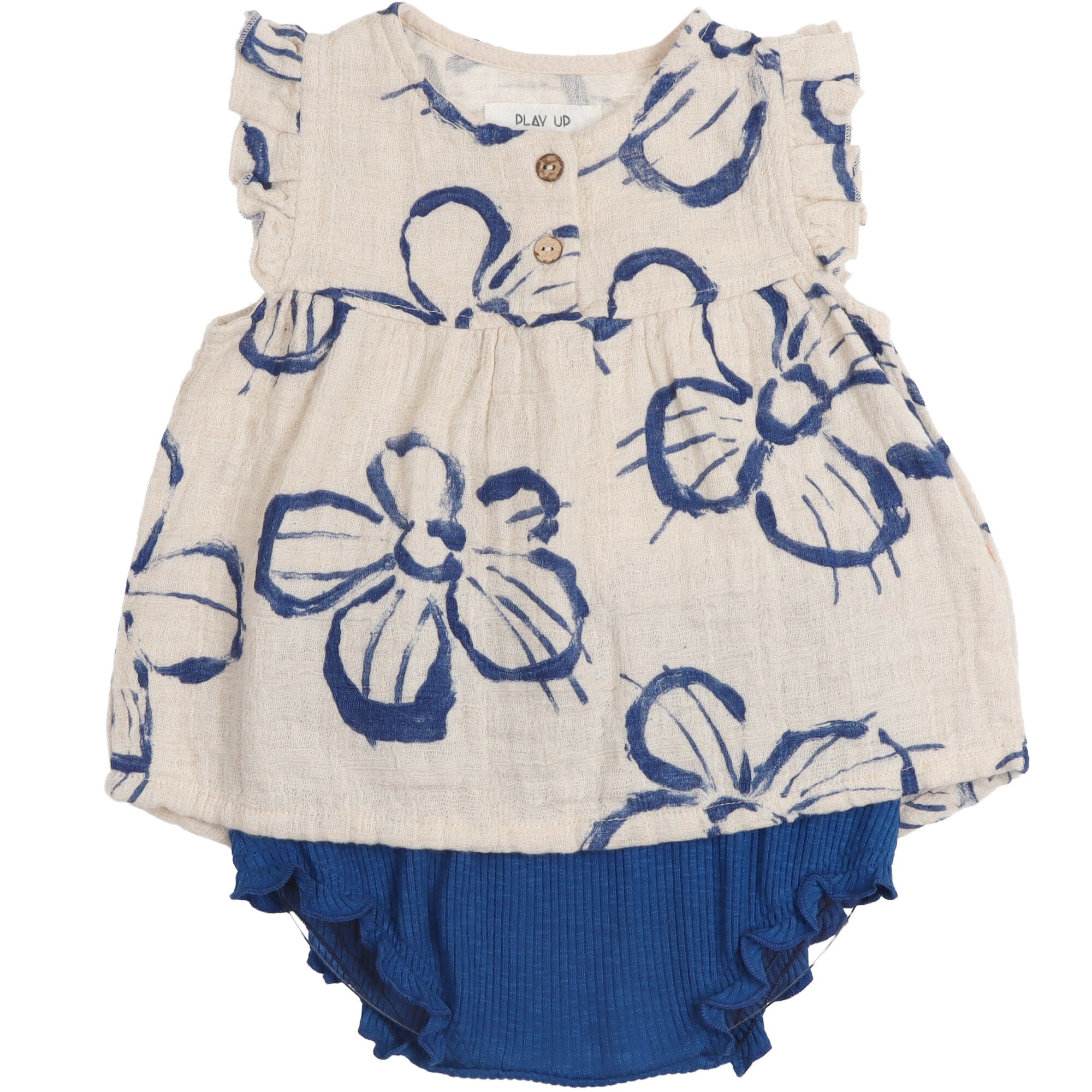 vestito-in-mussola-stampa-fiore-bluette-con coulotte-per-bambina