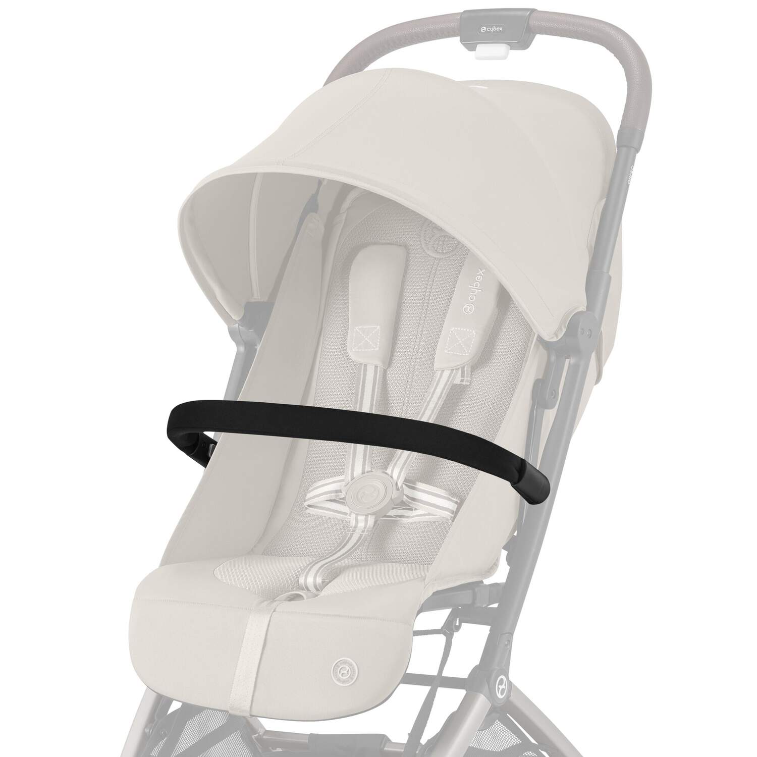 La barra paraurti si aggancia facilmente ai passeggini compatti CYBEX Orfeo e Libelle, offrendo al tuo bambino un punto di appoggio comodo e una maggiore sensazione di sicurezza durante le passeggiate.