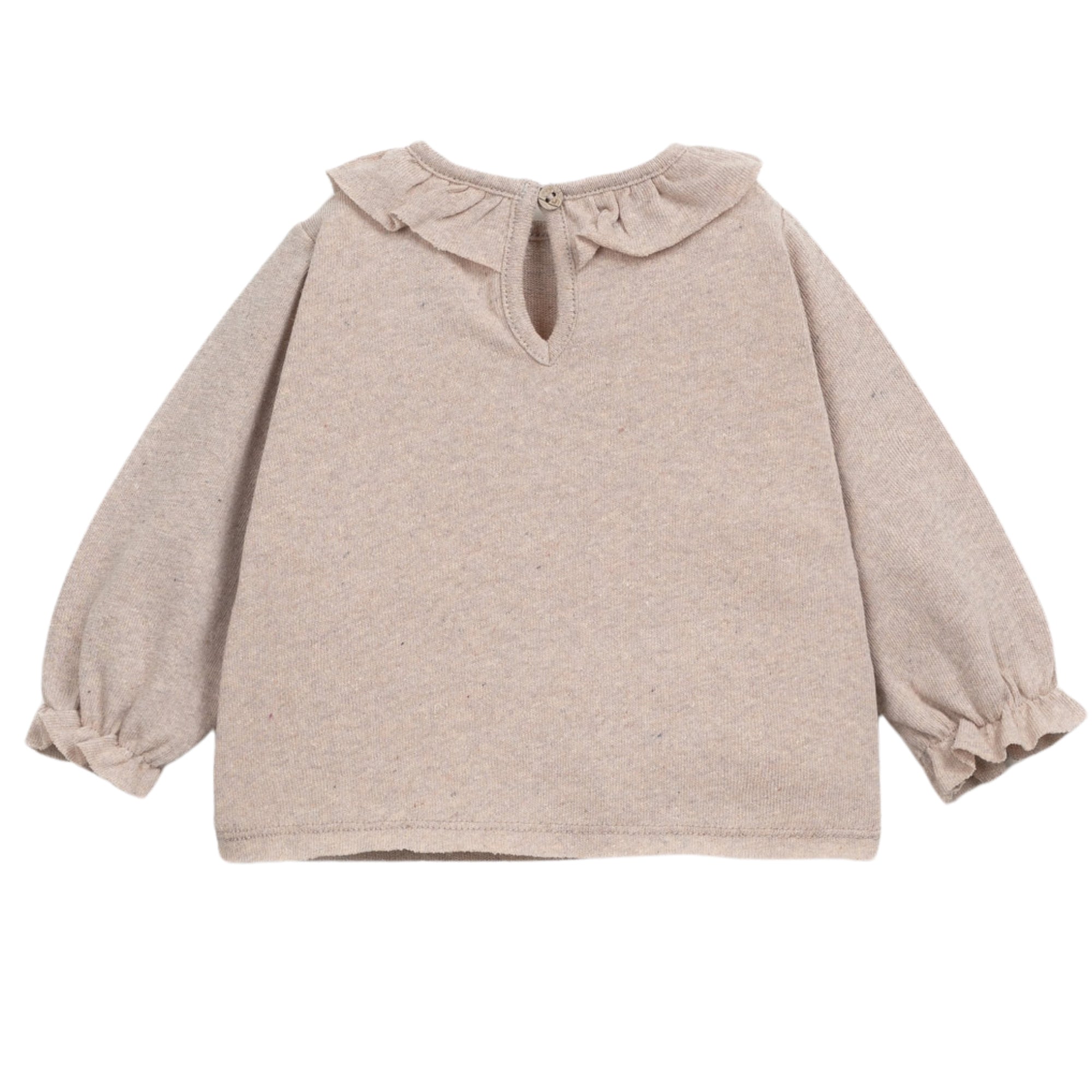 maglia-con-volant-colore-nocciola-per-bambina-di-play-up