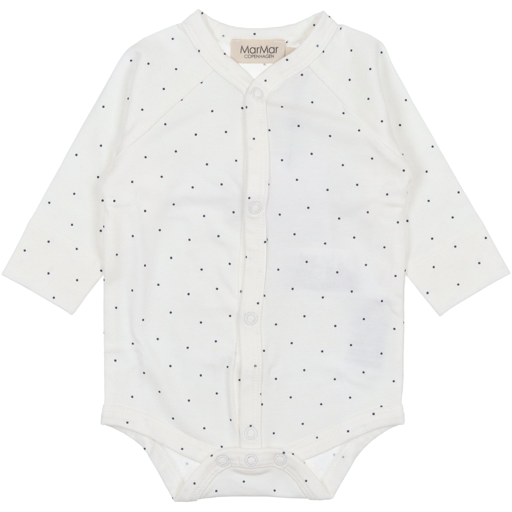 body_t_shirt-per-neonati-manica-lunga-si-apre-davanti-con-bottoni-a-pressione-fantasia-pois-neri