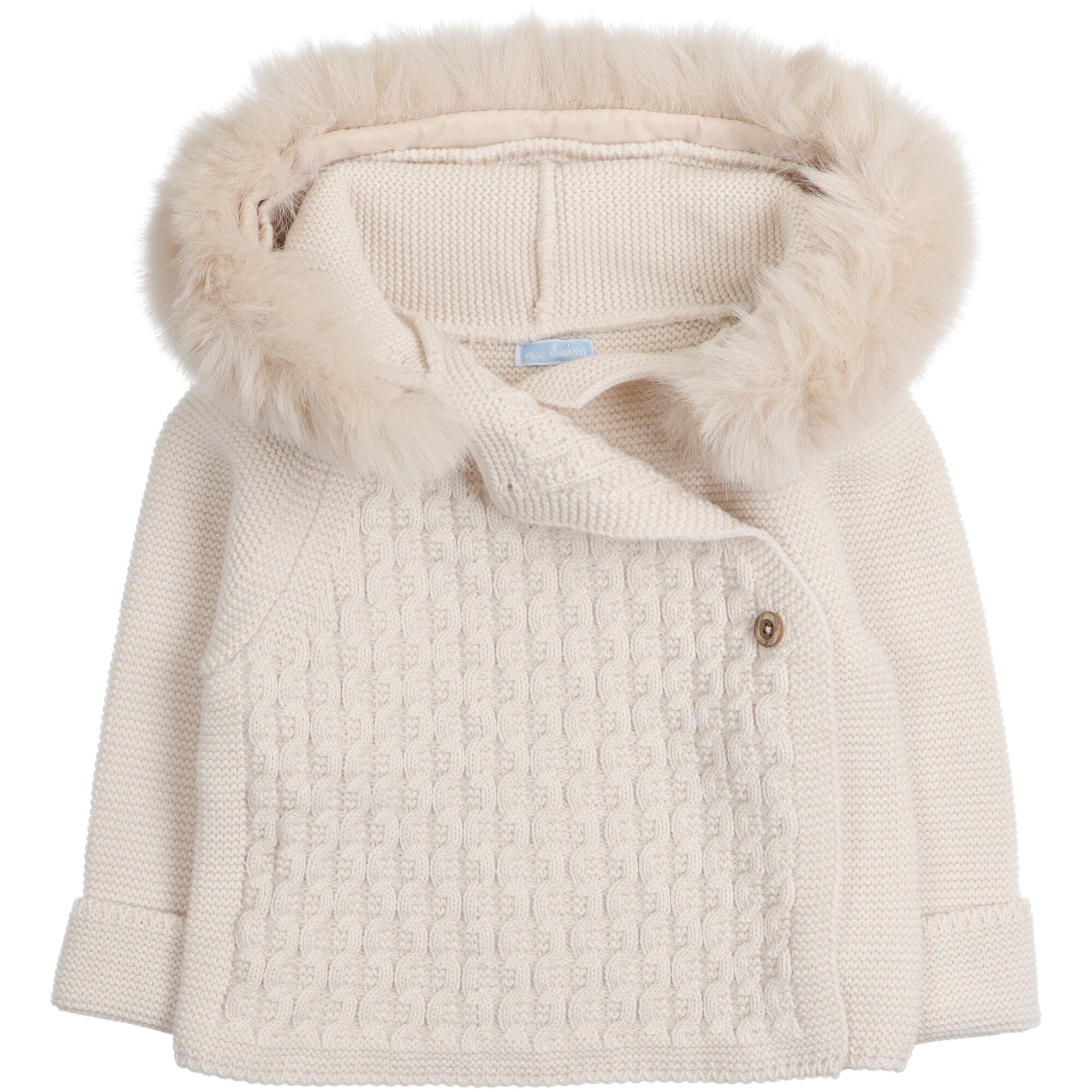 cappotto in lana con cappuccio e pelliccia rimovibile cappotto per bambino abiti invernali giacca in lana pesante bimbo