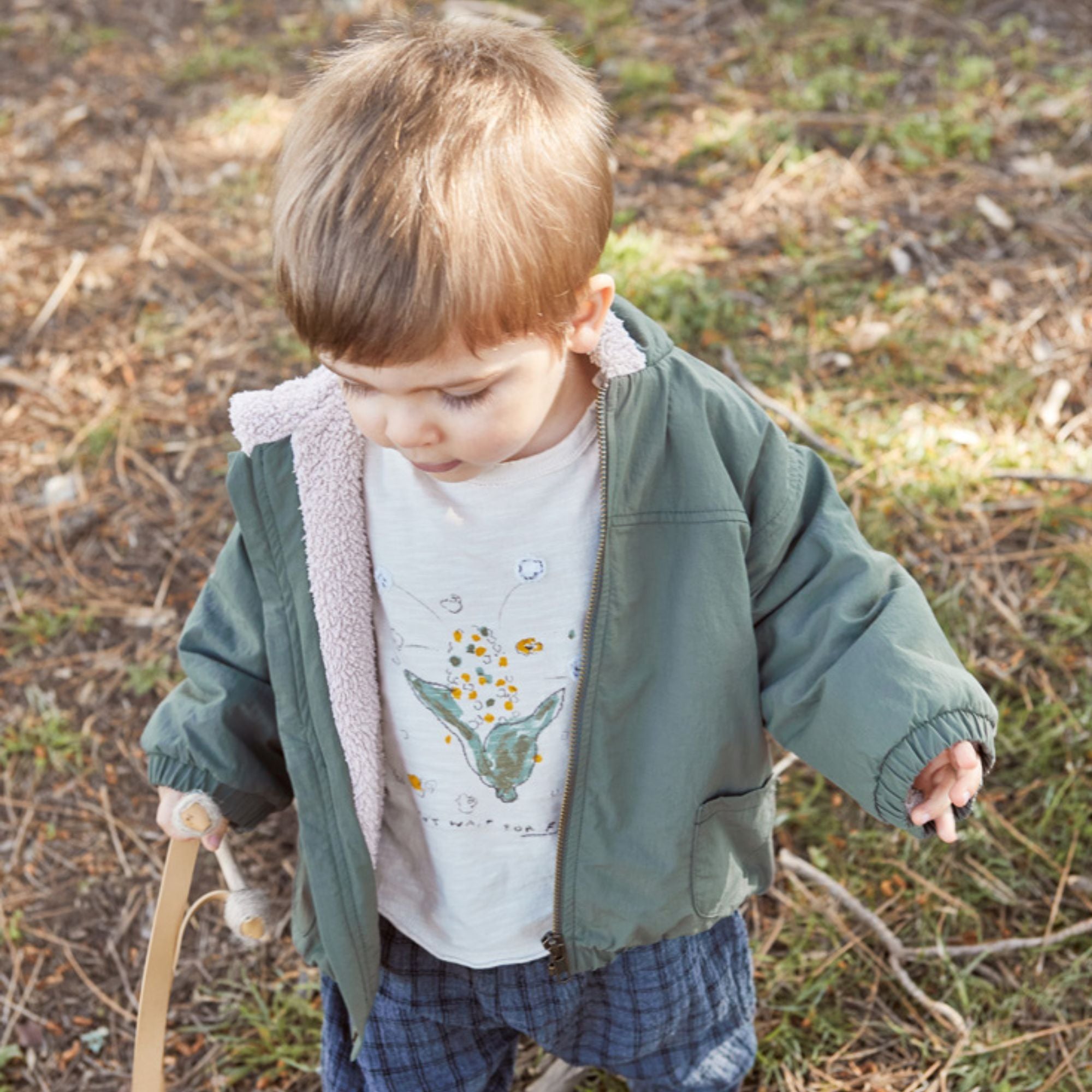 giacca-invernale-bambino-imbottita-teddy-colore-verde