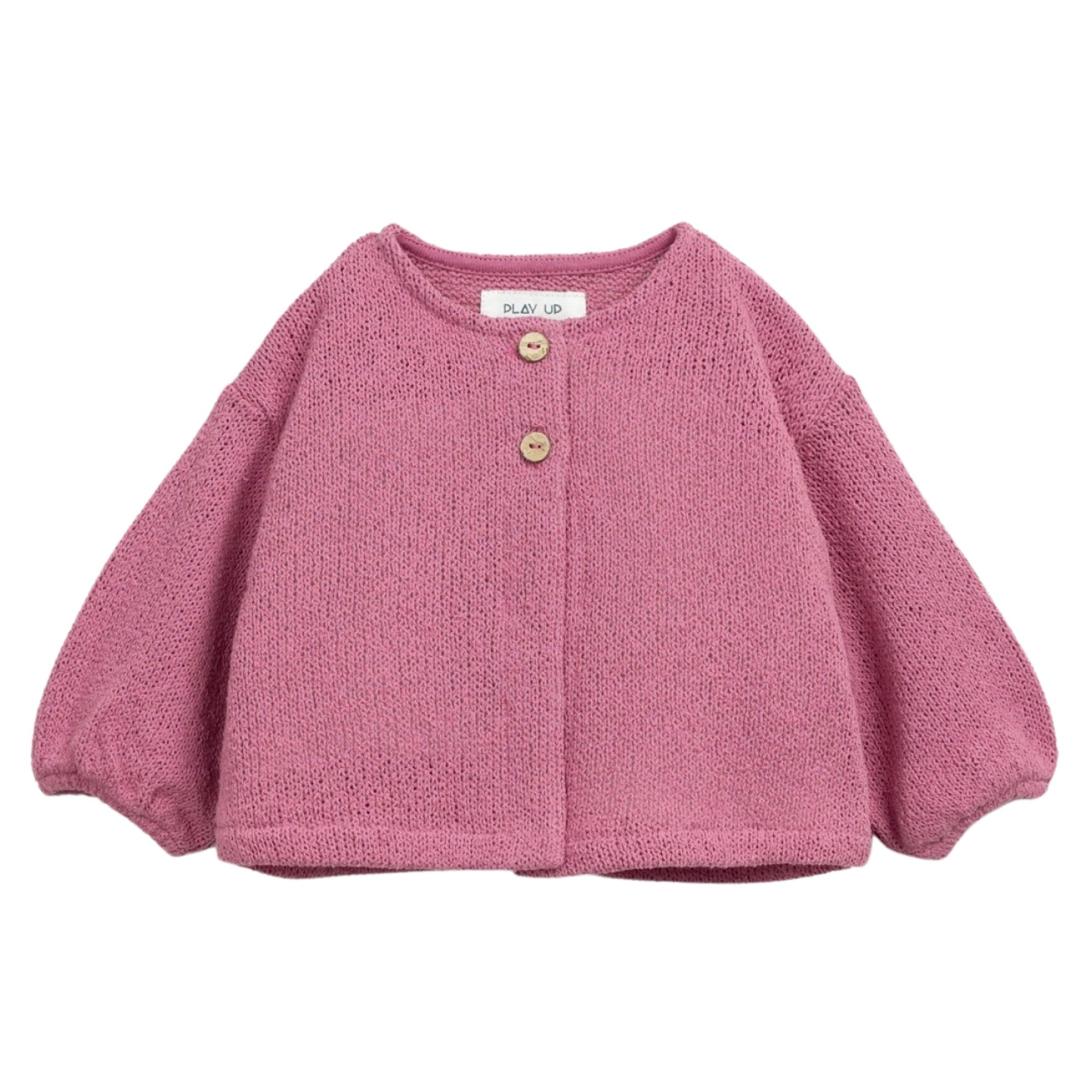 cardigan-per-bambina-in-maglina-con-maniche-a-sbuffo-colore-rosa_scuro