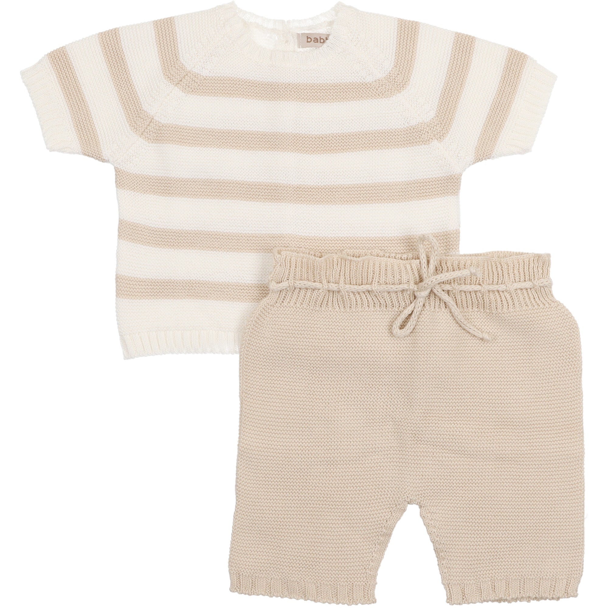 maglietta-in-filo-di-cotone-a-righe-e-short-colore-beige-per-bambino