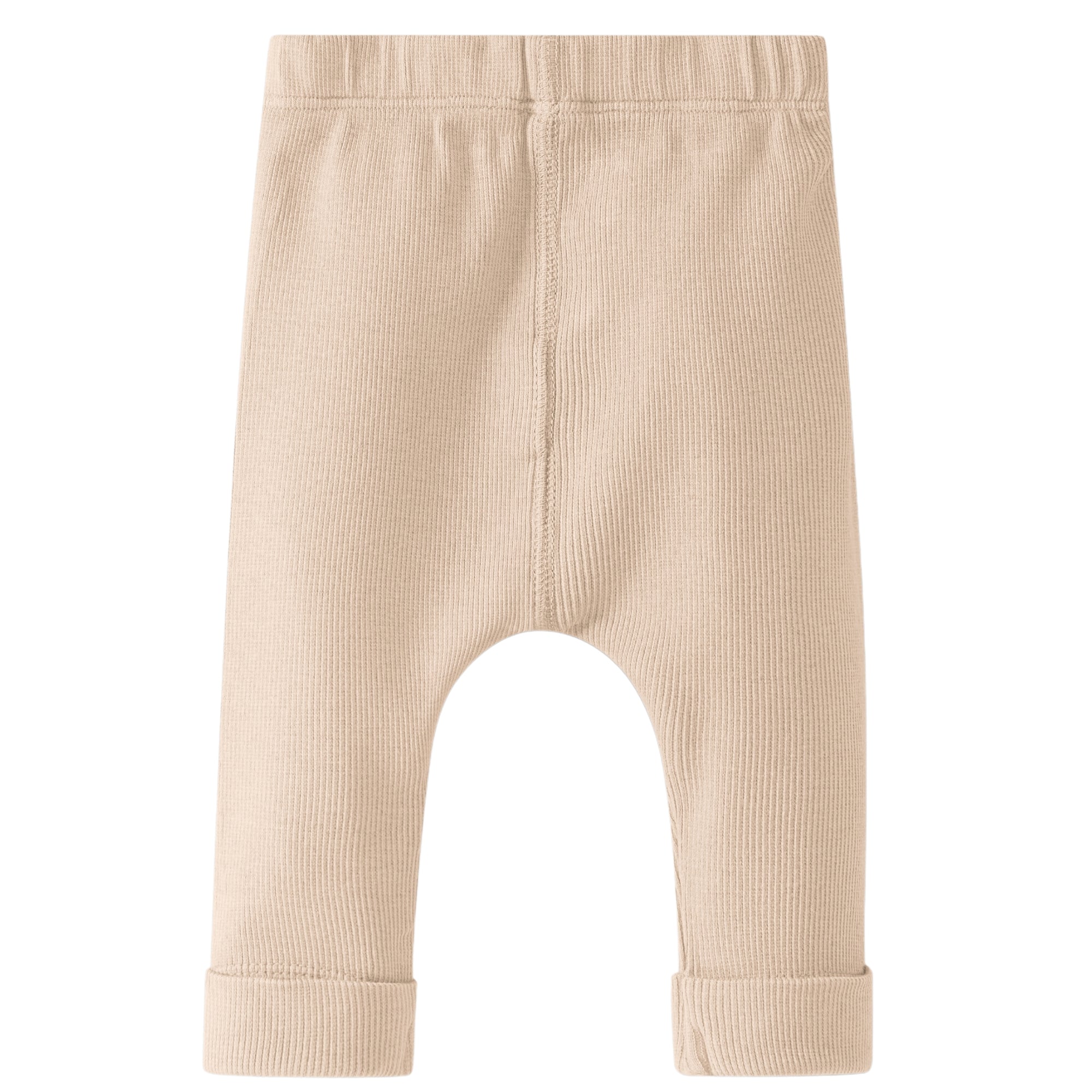 pantalone-rosa-morbido-con-risvolto-vita-alta-per-bambina