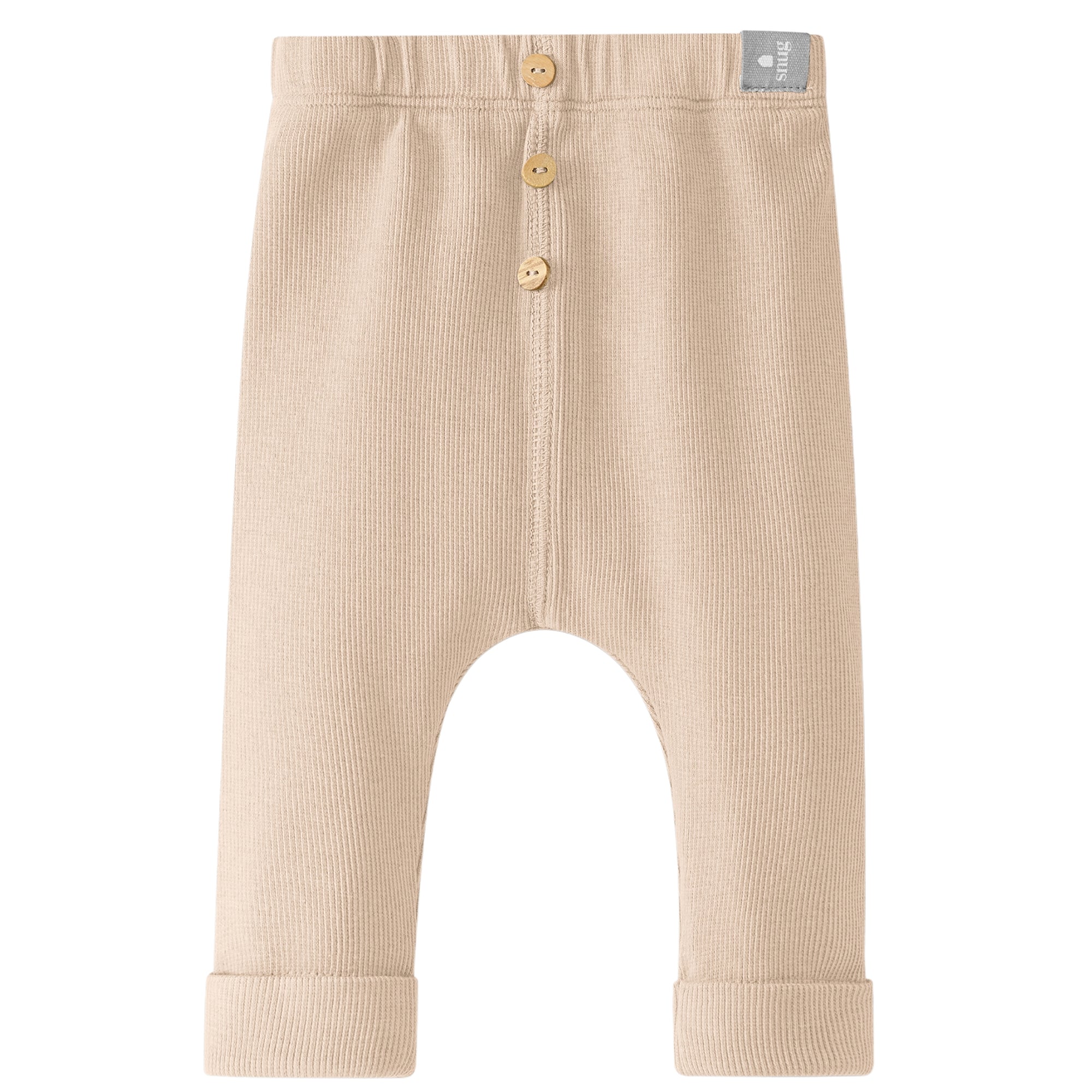 pantalone-rosa-morbido-con-risvolto-vita-alta-per-bambina