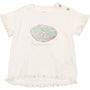 maglia estiva per bambina t-shirt colore bianco con volant oda estiva bambina brand Play Up