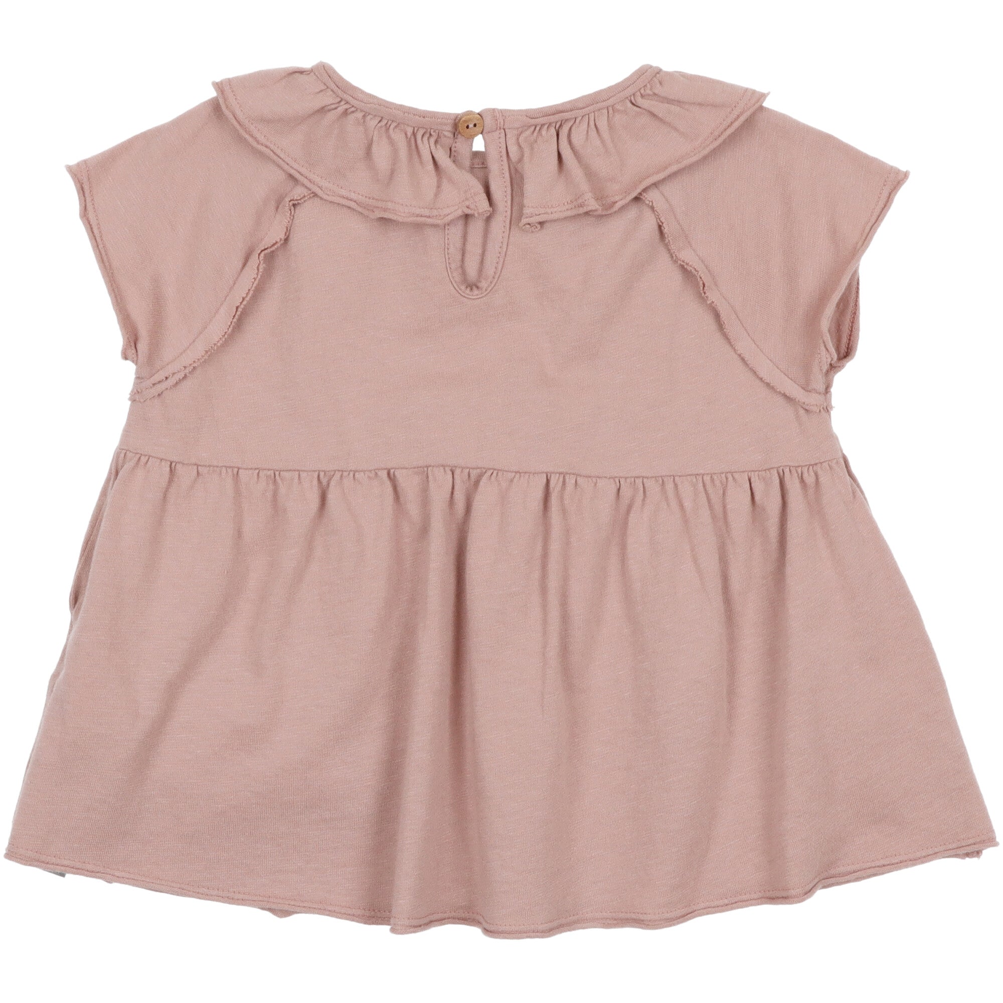 T-shirt Cotone Colletto Arricciato