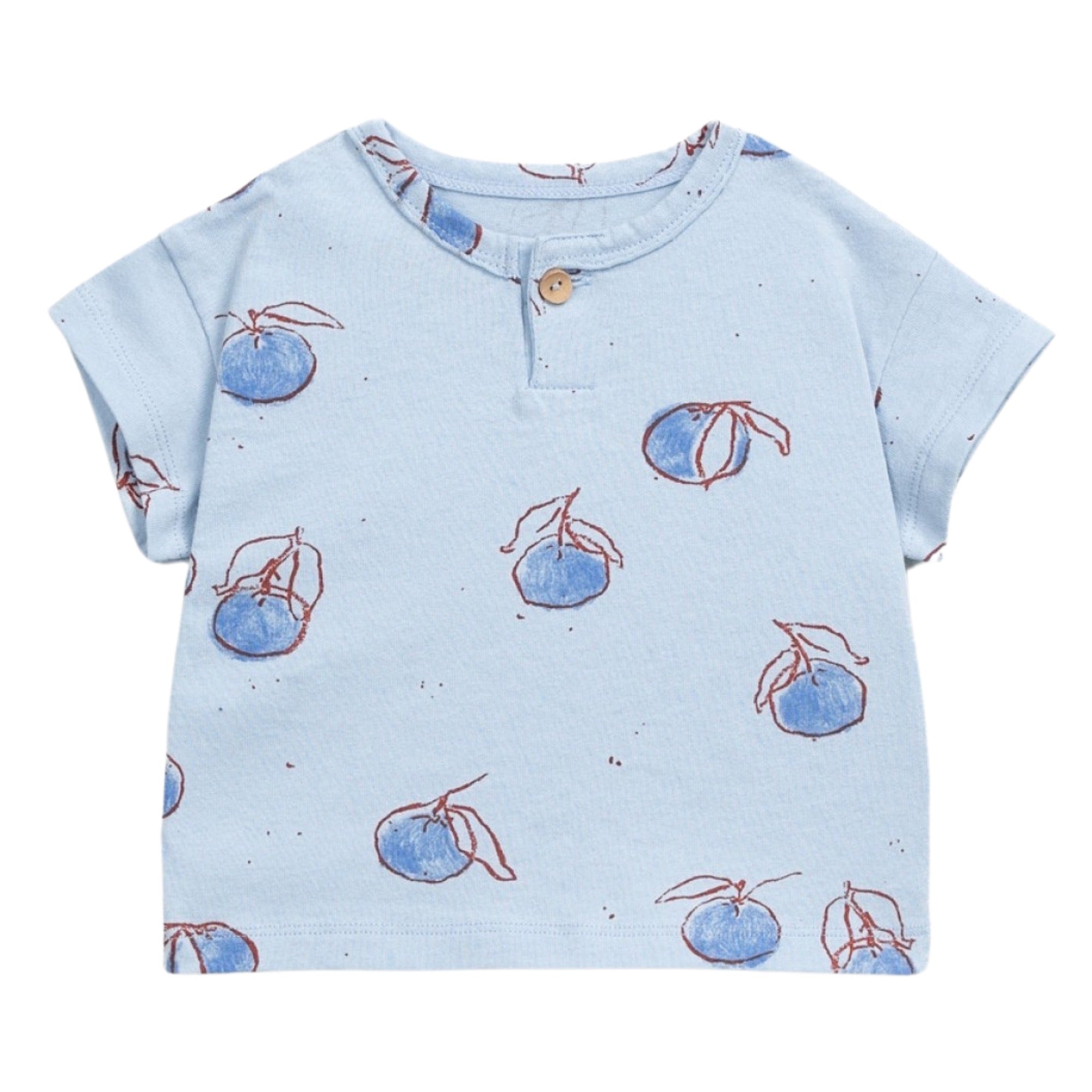 t_shirt-per-bambino-azzurra-con-stampa-arance-di-play_up-con-bottone-davanti-maniche-corte