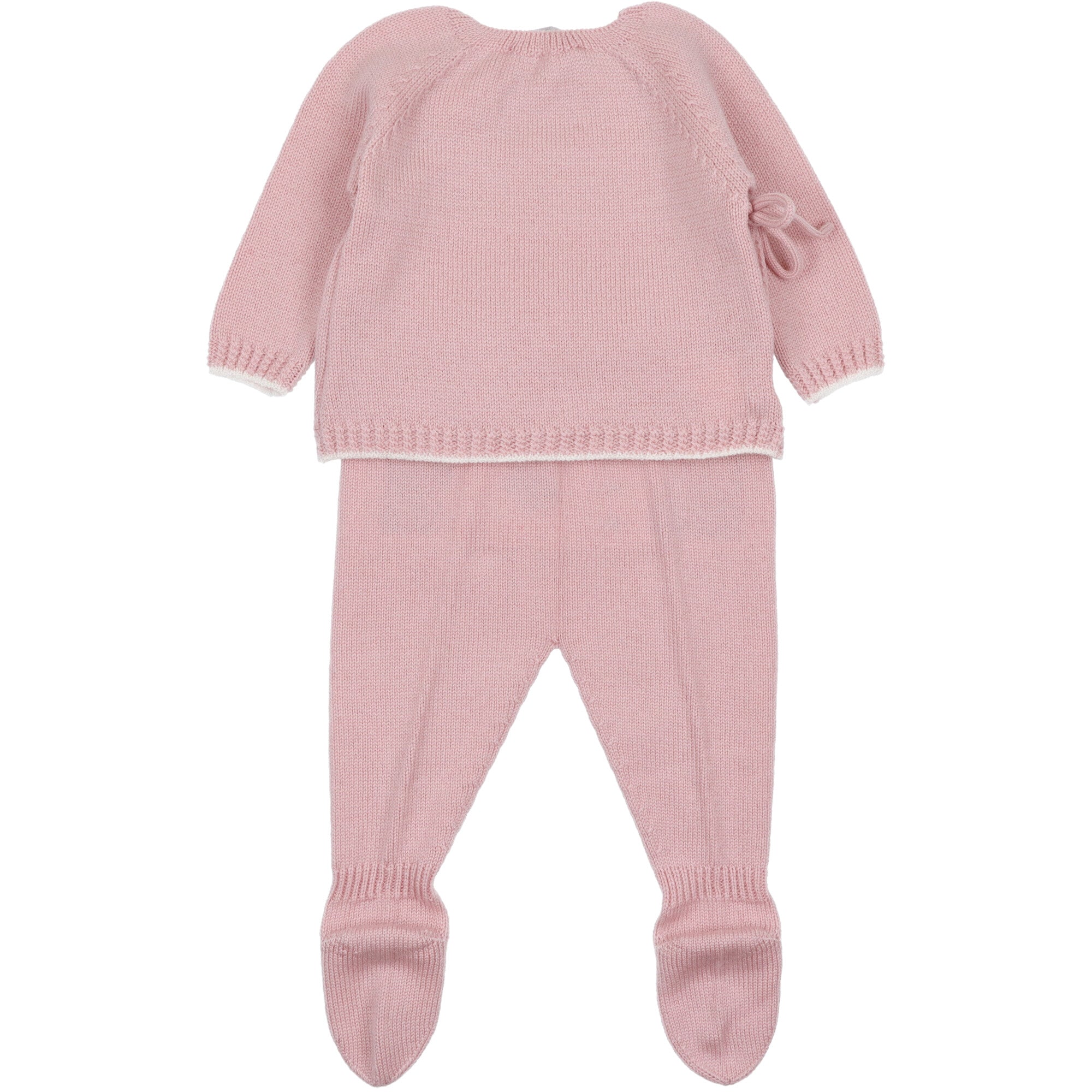 completo-per-neonata-in-lana-rosa-con-cuffietta