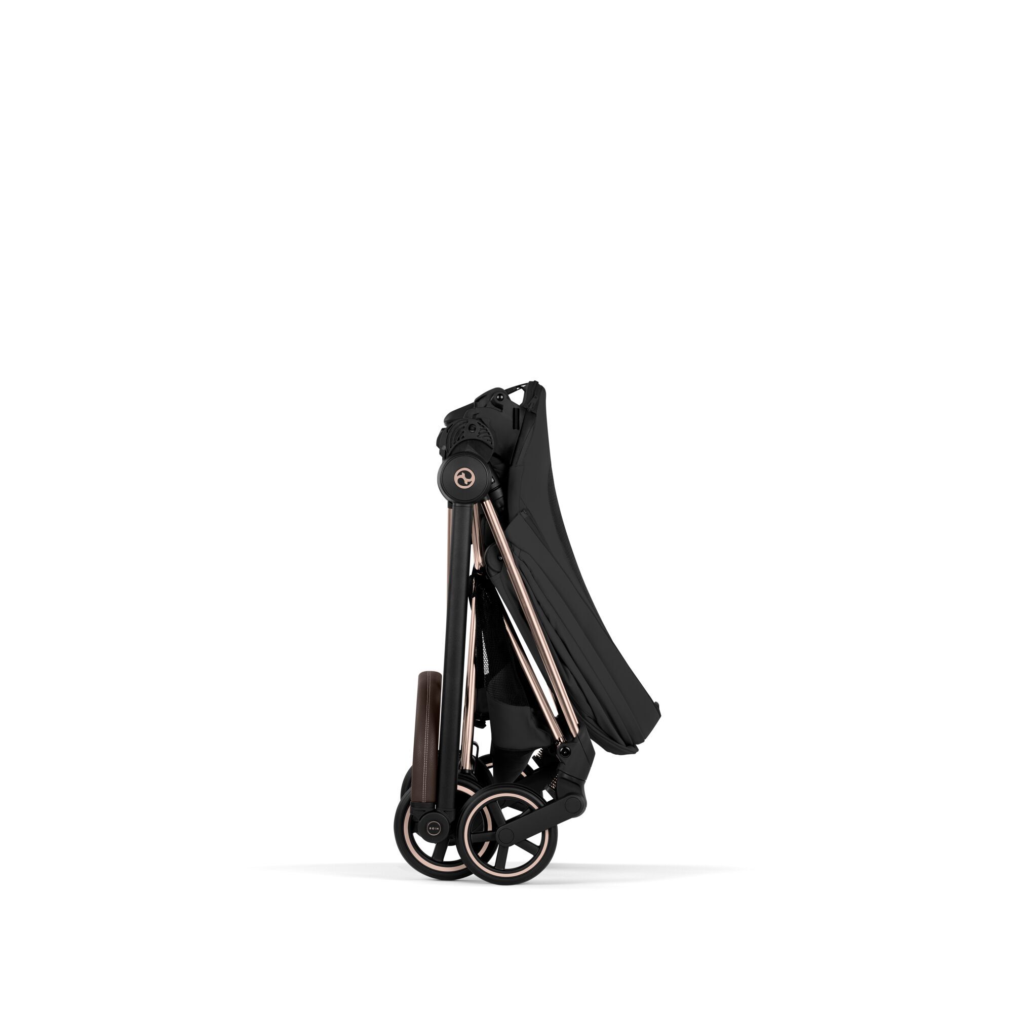 passeggino mios colore nero telaio rosegold di cybex chiuso