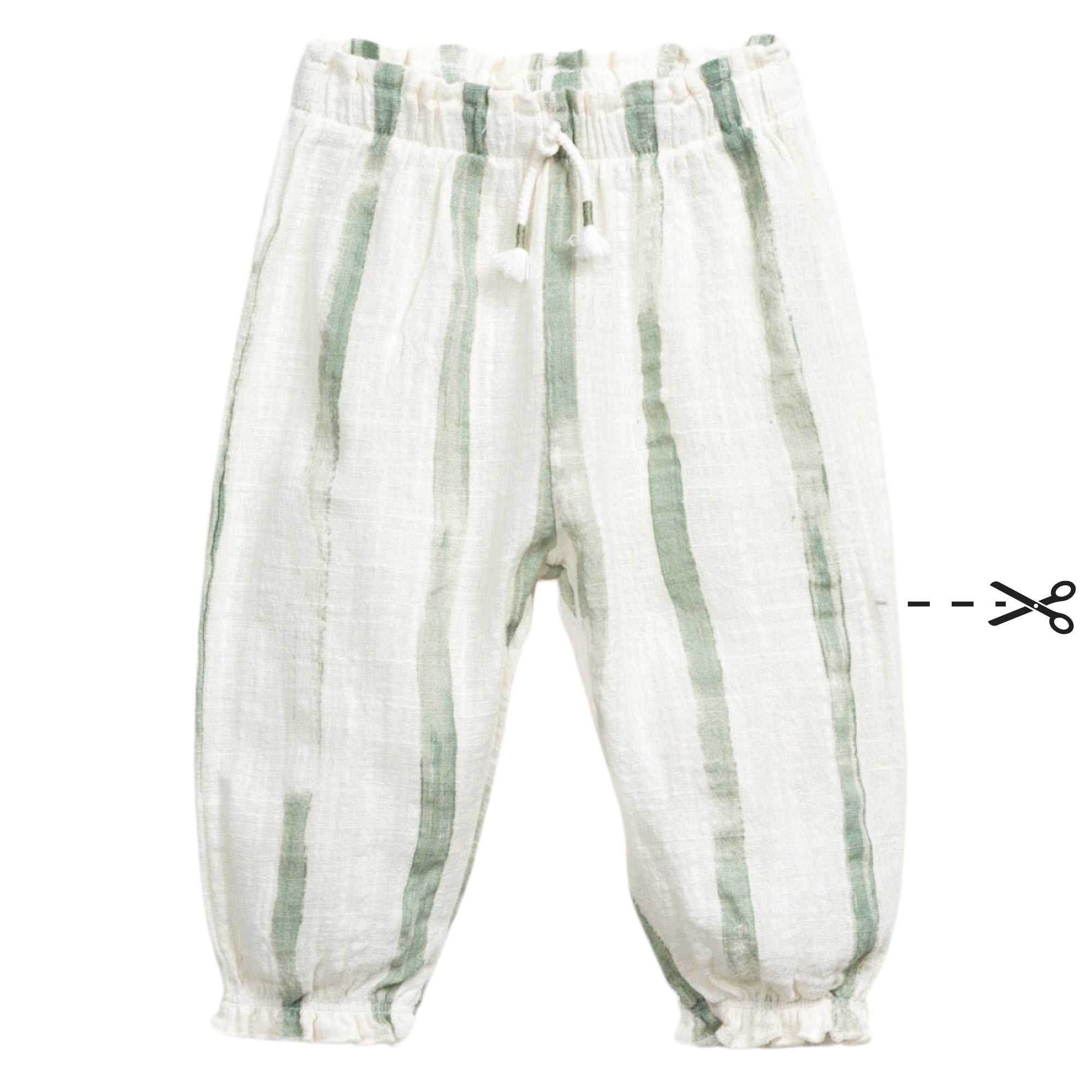 pantalone-estivo-bambina-lfantasia-a-righe-verdi