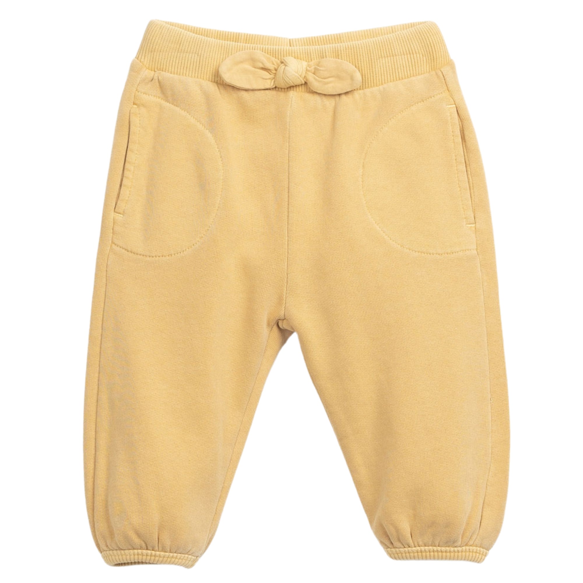 pantalone-felpa-colore-giallo-dettaglio-fiocco-e-tasche-utilizzabili