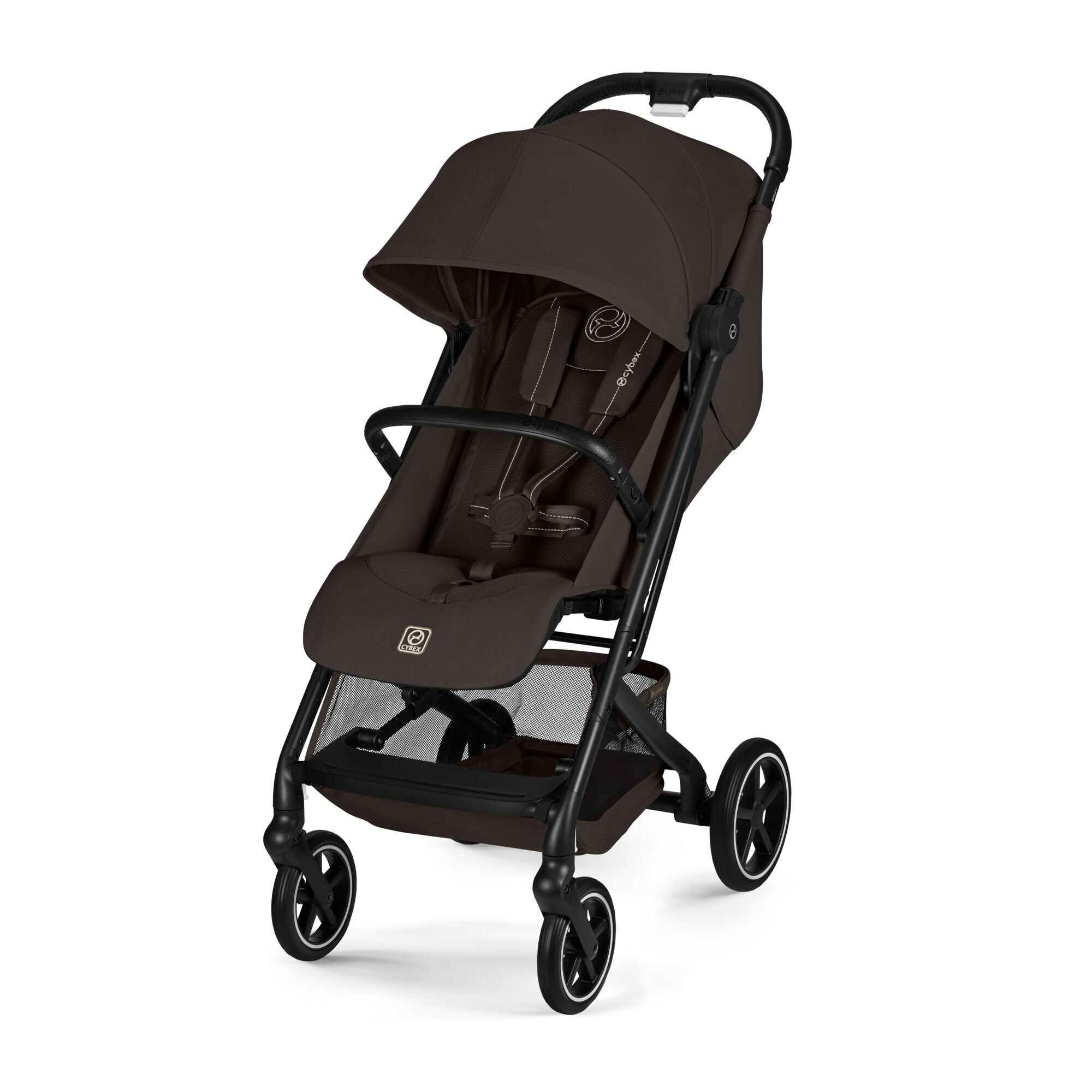 passeggino modello beezy di cybex colore cioccolatocon barra di protezione ruote ammortizzate fanno tutti i terreni rivenditore ybex mamma mi adora massa