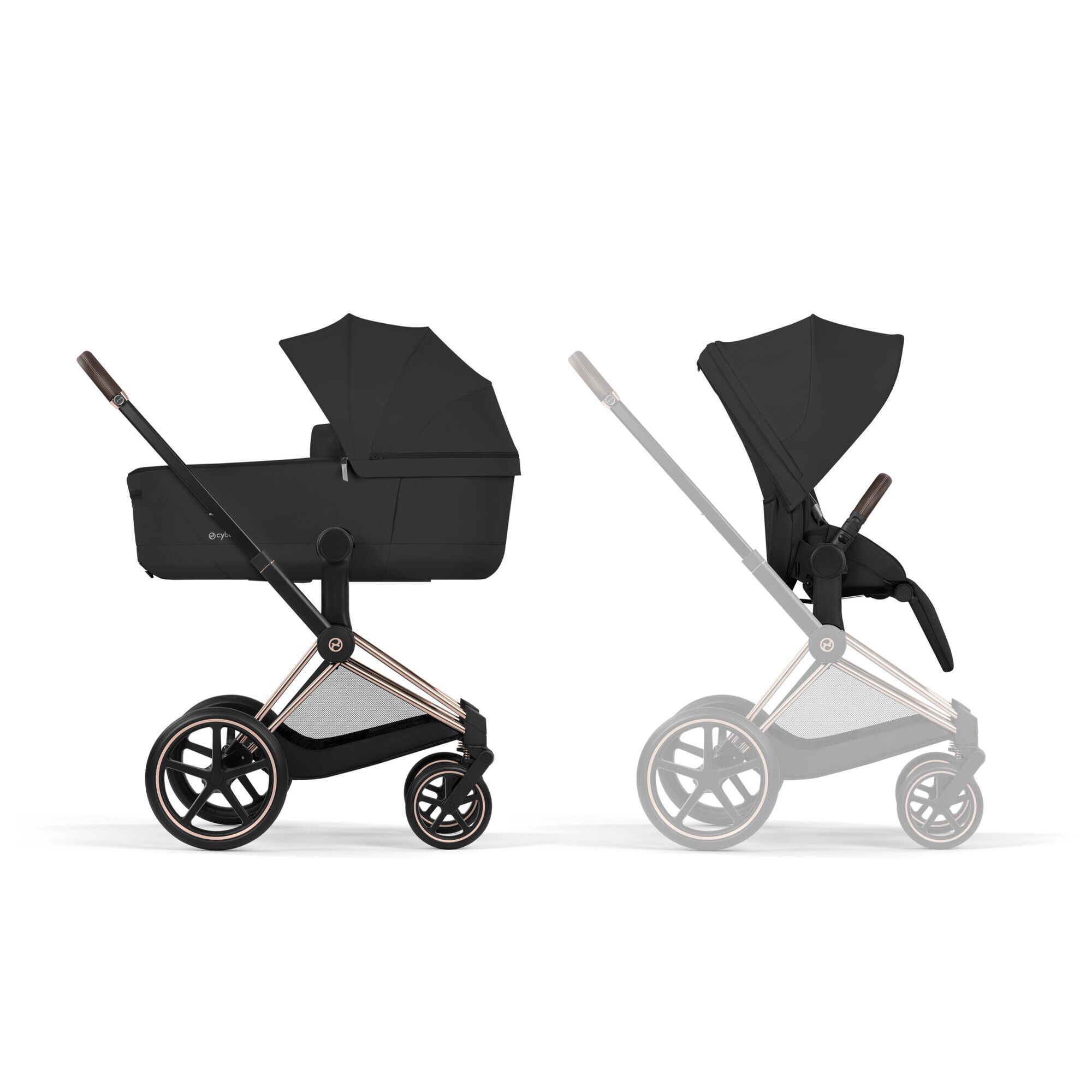 Il passeggino Priam unisce design elegante, comfort e praticità dalla nascita fino a circa 4 anni.
Modulare e compatto, è ideale per passeggiate quotidiane, viaggi e ogni fase della crescita.