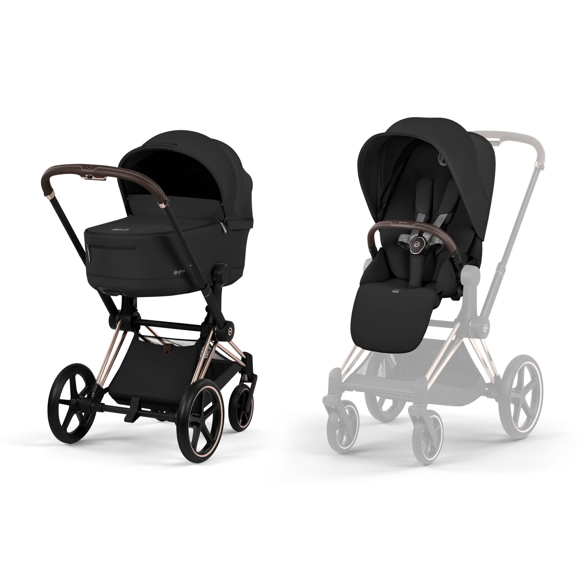 Il passeggino Priam unisce design elegante, comfort e praticità dalla nascita fino a circa 4 anni.
Modulare e compatto, è ideale per passeggiate quotidiane, viaggi e ogni fase della crescita.
