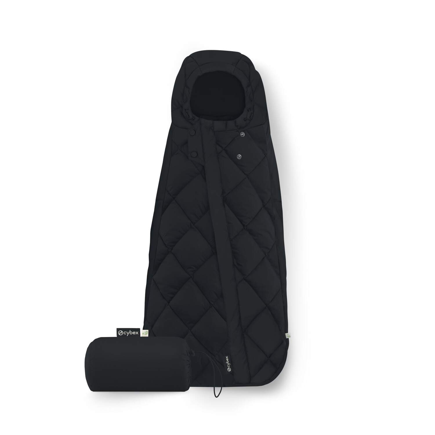 sacco nanna colore nero modello snogga di cybex sacco seggiolino auto universale in nylon anti pioggia e vento termoregolatore