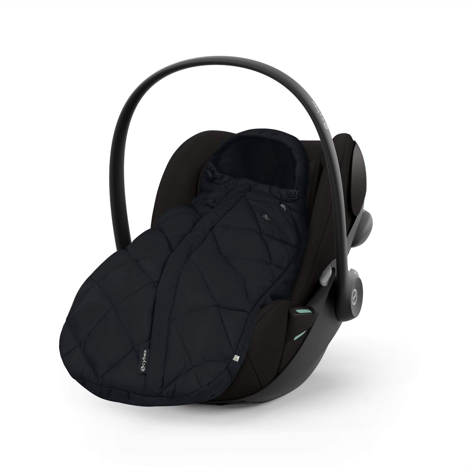 sacco nanna colore nero modello snogga di cybex sacco seggiolino auto universale in nylon anti pioggia e vento termoregolatore