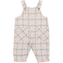 Salopette bambina modello tuta gambe lunghe sta stagione primavera estate salopette in cotone stampa fiorellini blo moda bambina negozio bambini a Massa Carrara