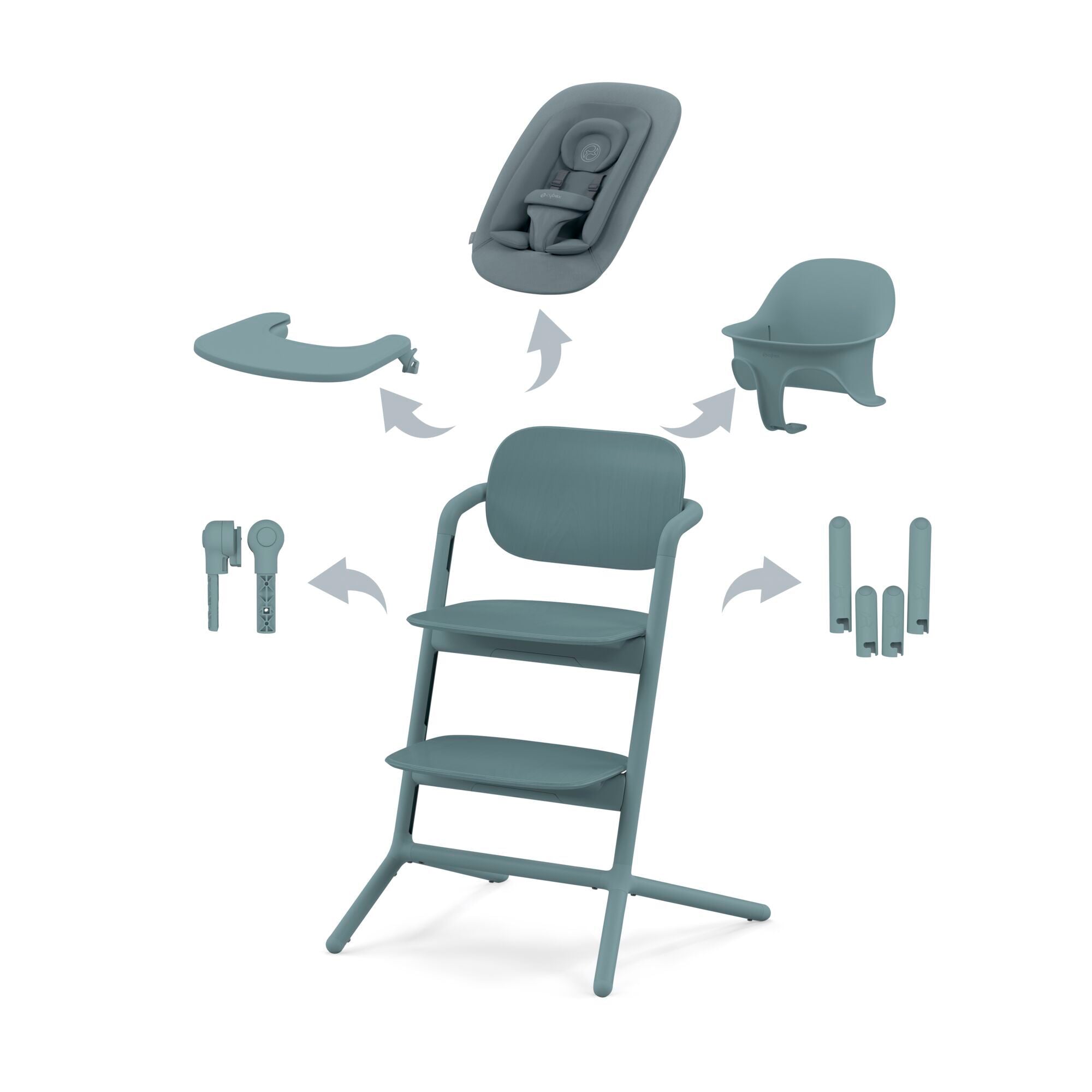 seggiolone-evolutivo-colore-stone-blue-di-cybex-completa-di-accessori