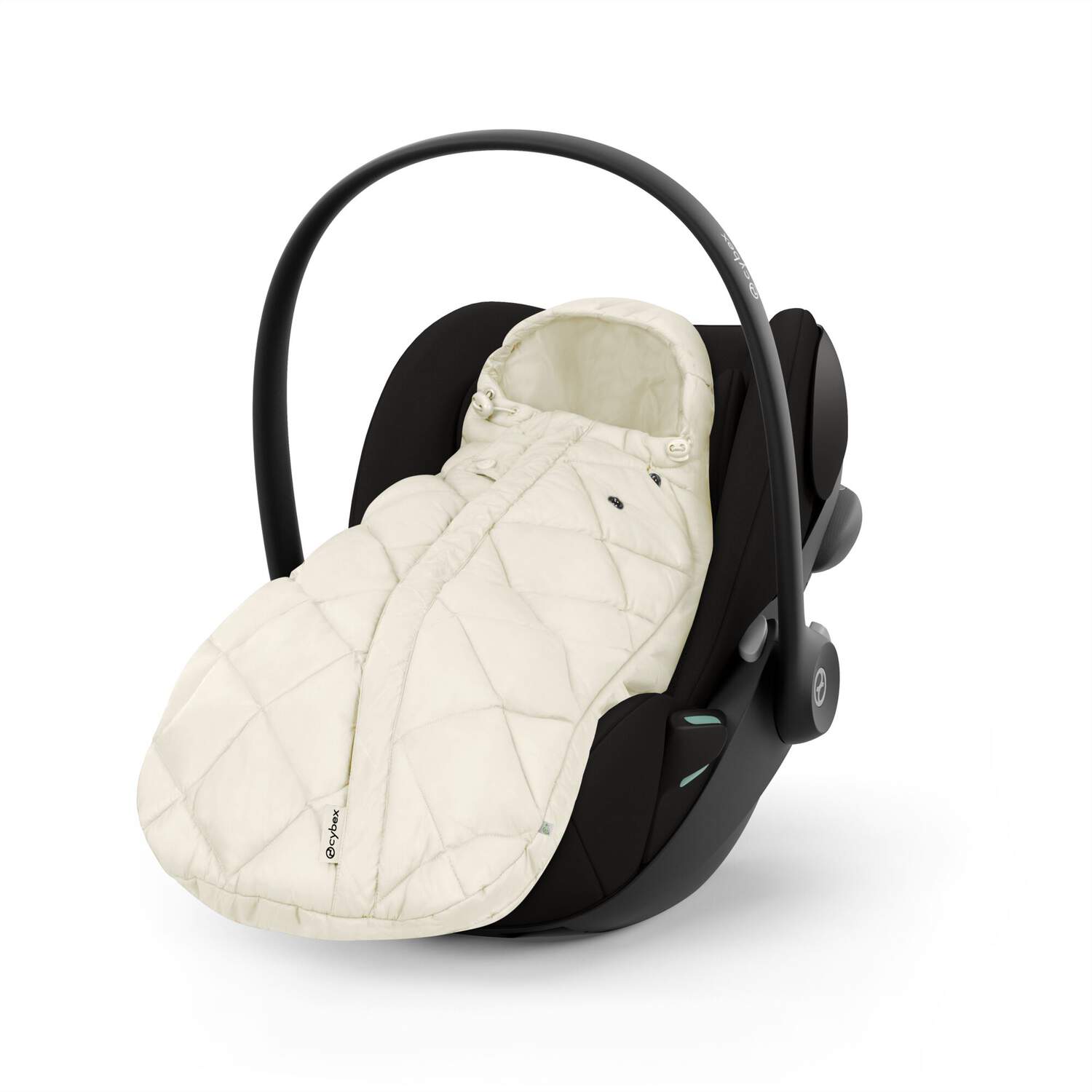 sacco nanna per seggiolino auto di cybex snogga ideale per l'inverno colore bianco panna anti vento e pioggia utile per la neve