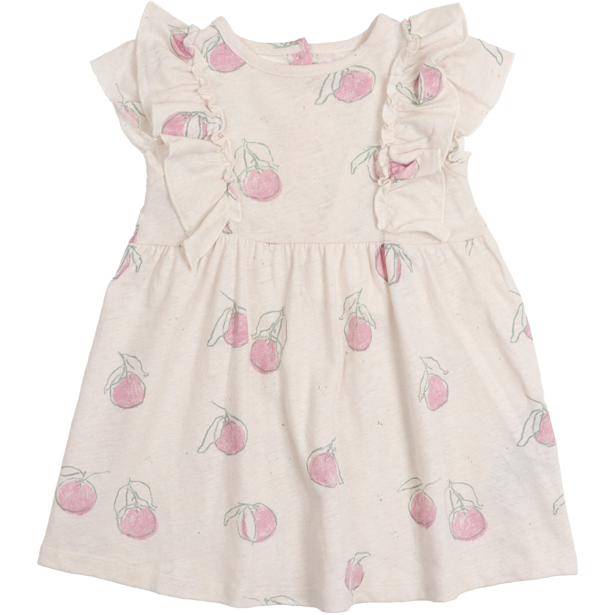 abito-per-bambina-in-morbido-cotone-stampa-arance-rosa